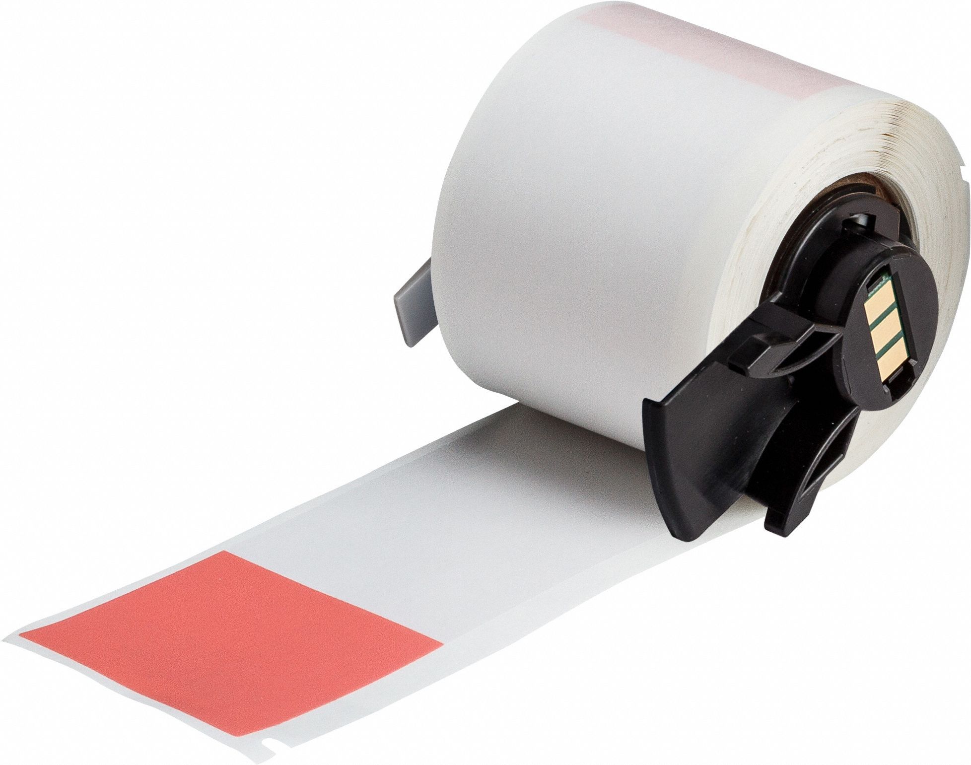 Wraparound Label: 6 in x 1 1/2 in, 1 1/2 in, Vinyl, Red (Matte), For 0.64 in to 1.43 in Wire Dia