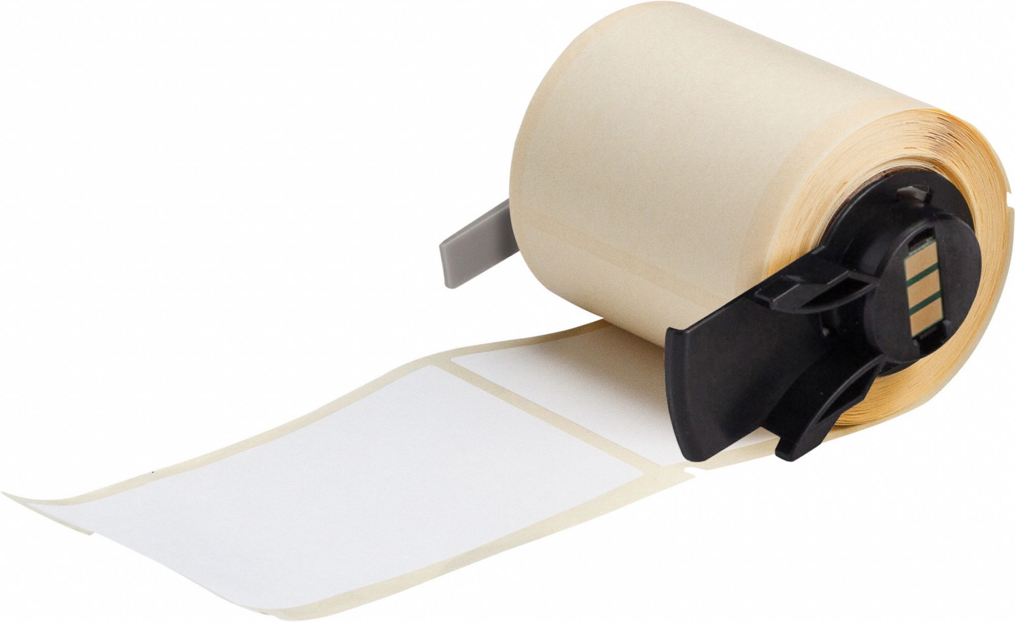 Pre-Cut Label Stock Roll: 1 29/32 in x 3 in, Rubber, Permanent Adhesive, 100 Labels, Permanent