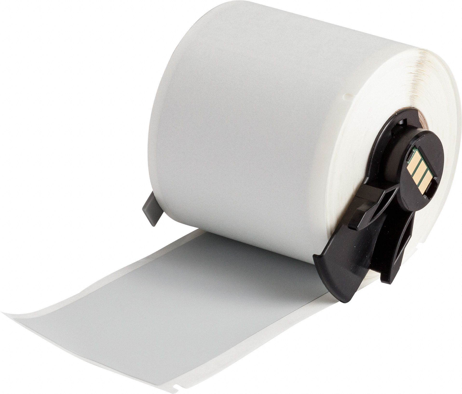 Pre-Cut Label Stock Roll: 1 29/32 in x 4 in, 4 in x 1 29/32 in, Polyester, Metal Detectable, Gray