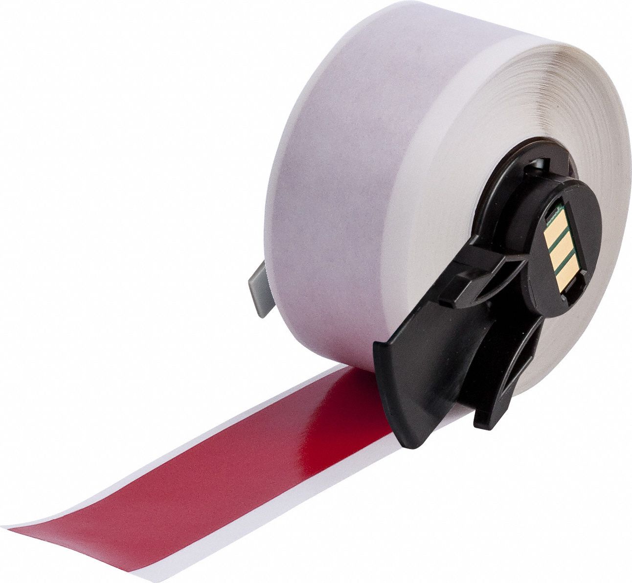 Continuous Label Stock: 1 in x 50 ft, Vinyl, Red (Gloss), Outdoor