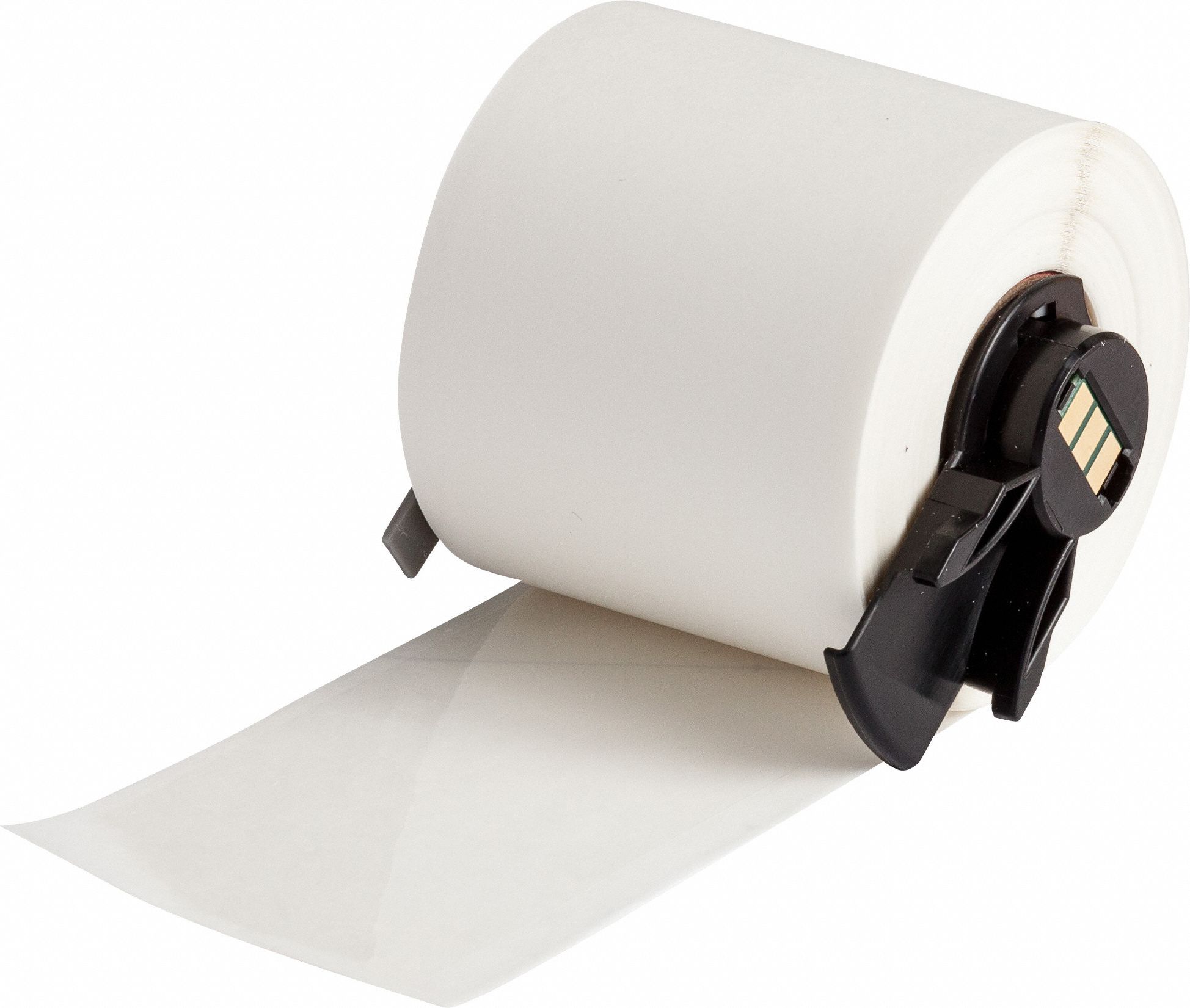 Continuous Label Stock: 1 29/32 in x 50 ft, Polyester, Clear (Gloss), Indoor