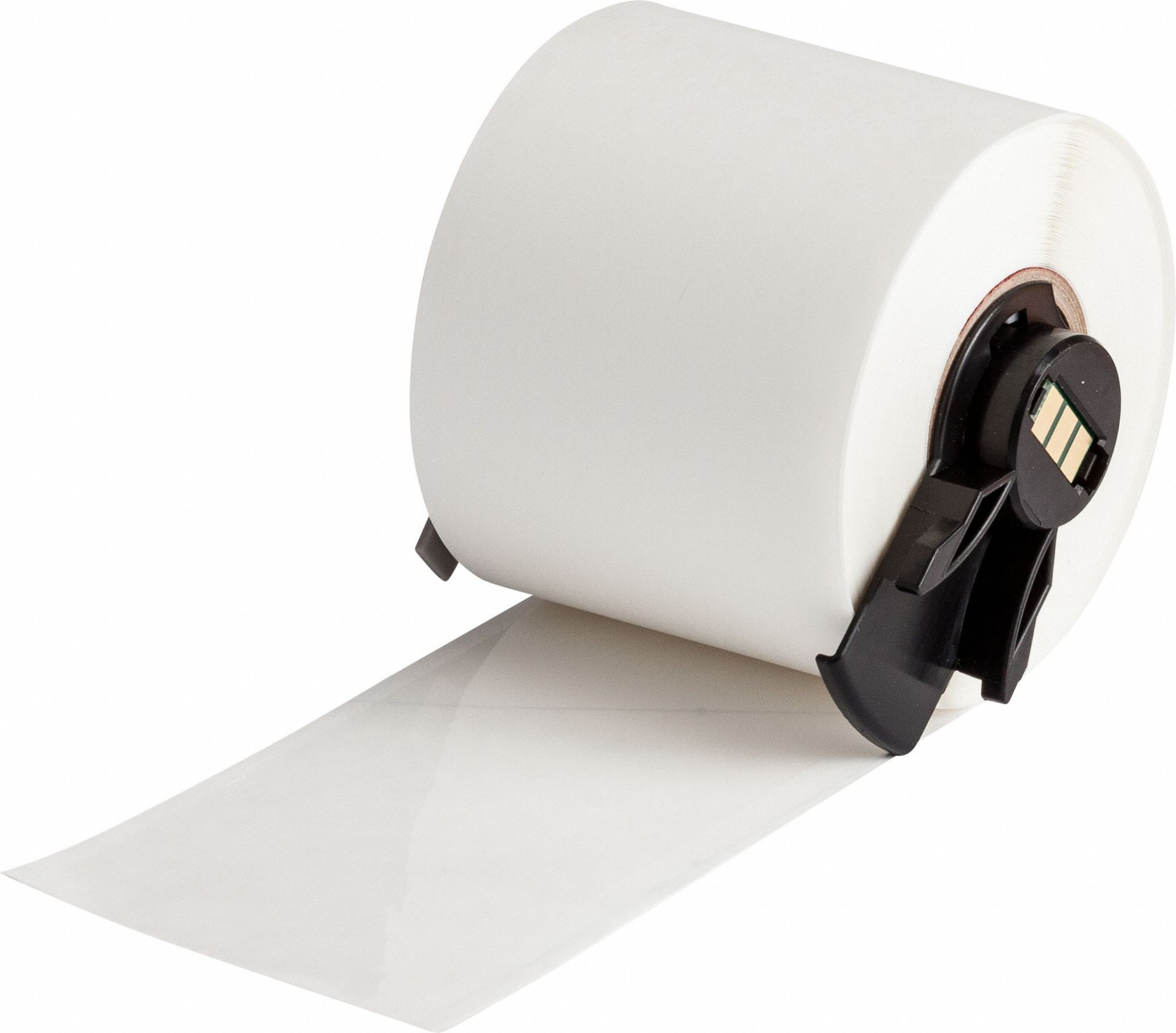 Continuous Label Stock: 1 29/32 in x 50 ft, Polyester, Clear (Gloss), Indoor