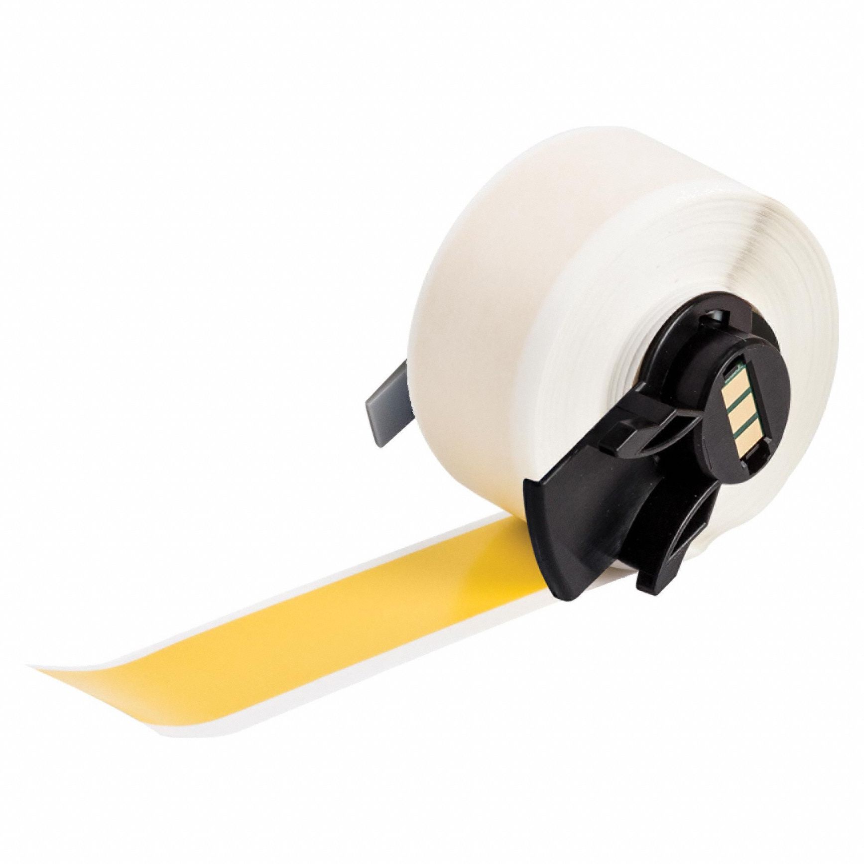 Continuous Label Stock: 1 29/32 in x 50 ft, Vinyl, Yellow (Gloss), Outdoor