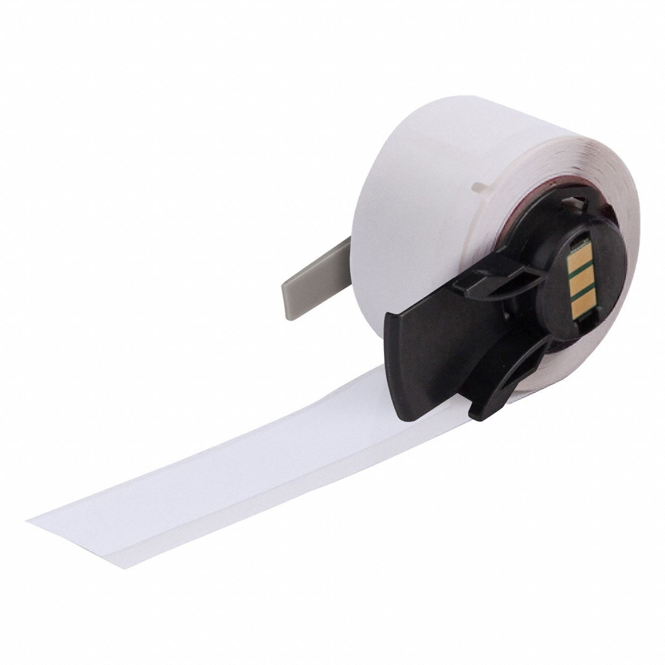 Pre-Cut Label Stock Roll: 4 in x 3/4 in, Rubber, Aggressive Adhesive/Permanent Adhesive, 50 Labels