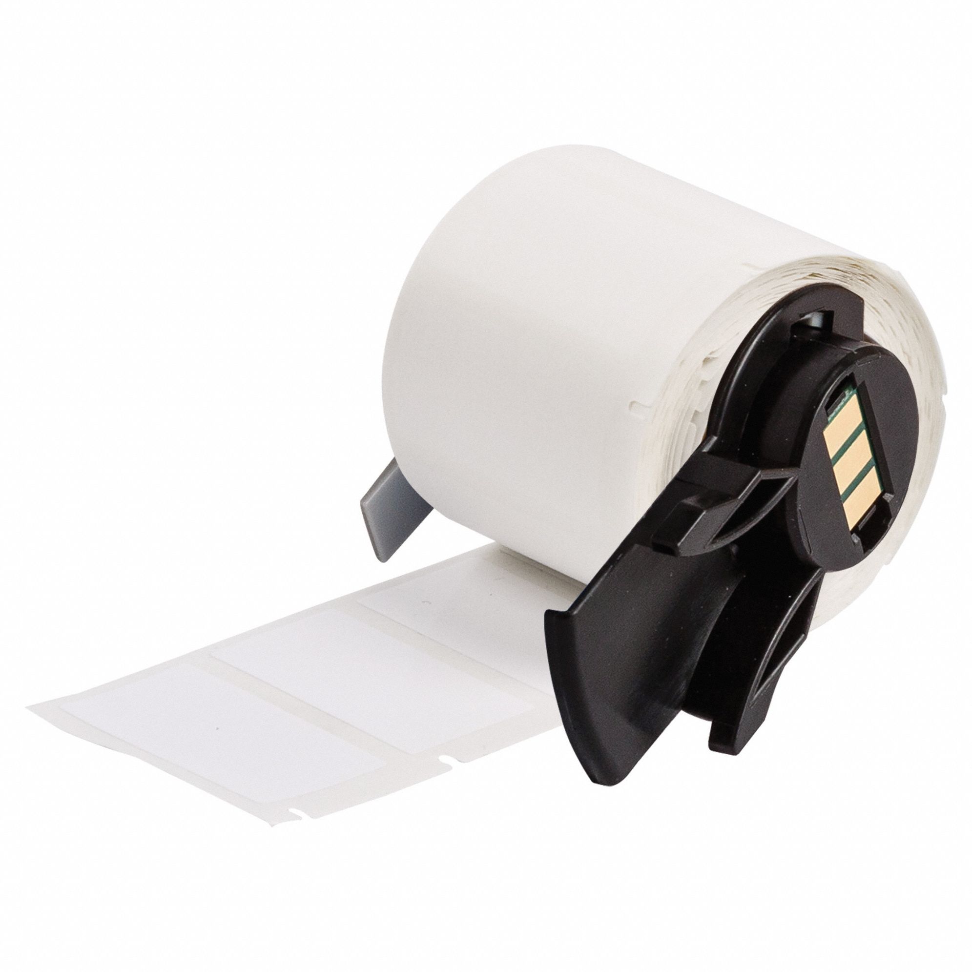 Wraparound Label: 1/2 in x 1/2 in, Nylon, Black on White, For 22 AWG to 16 AWG Wire Gauge