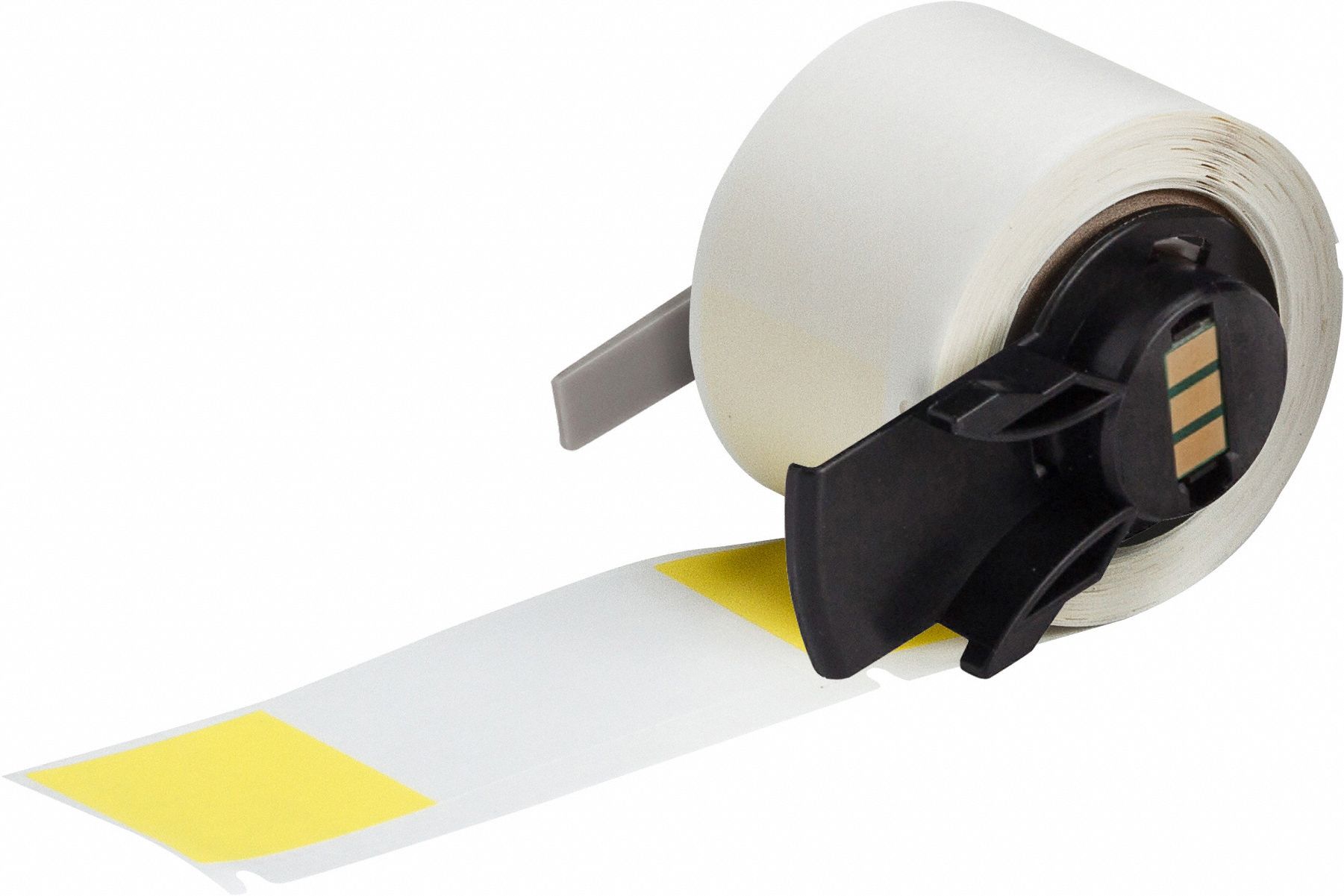 Pre-Cut Label Stock Roll: Rectangle, 1 in x 2 5/8 in, 2 5/8 in x 1 in, Clear/Yellow, -321°F to 230°F