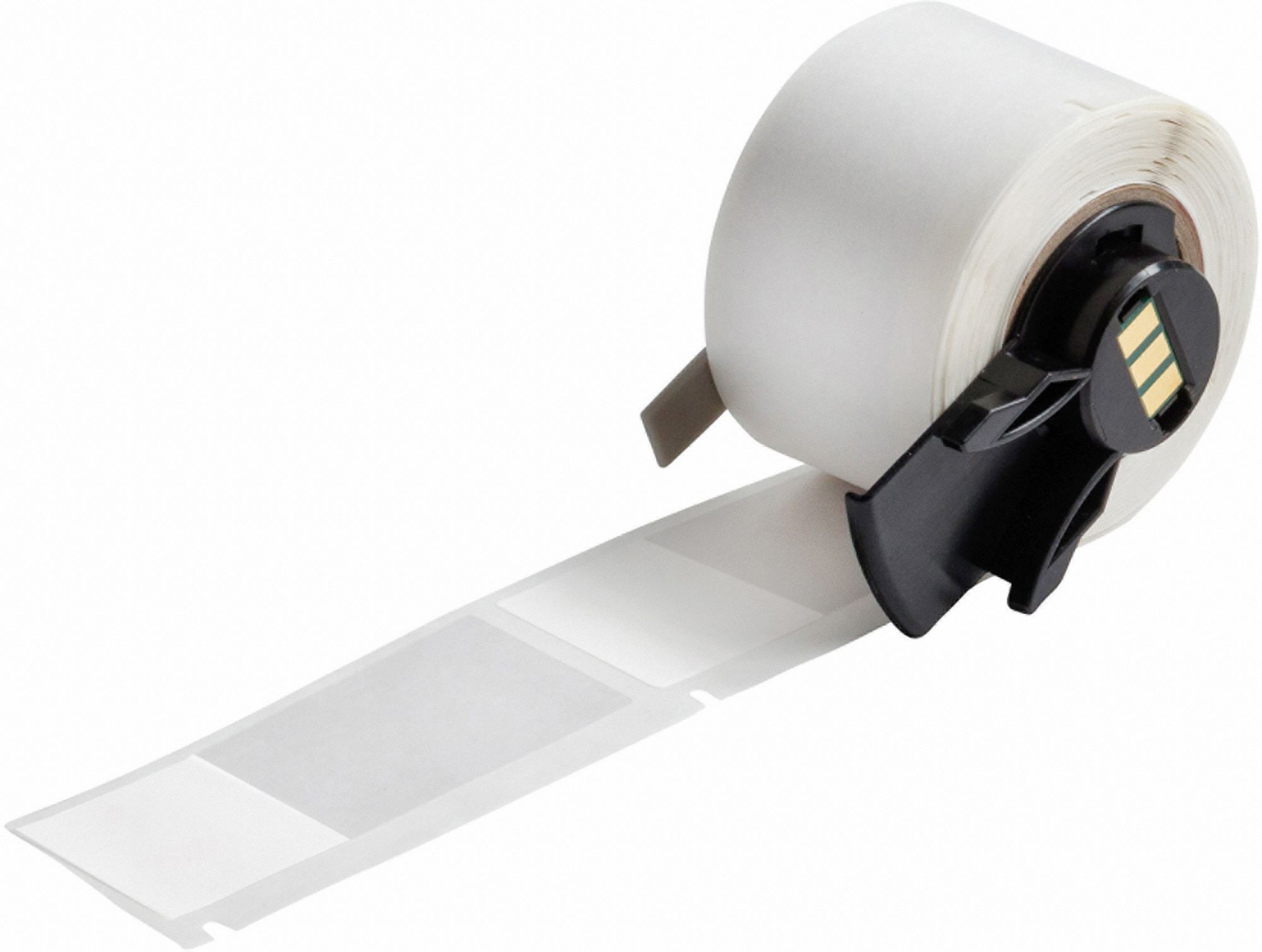 Pre-Cut Label Stock Roll: Rectangle, 1 in x 2 5/8 in, 2 5/8 in x 1 in, Clear/White, -321°F to 230°F