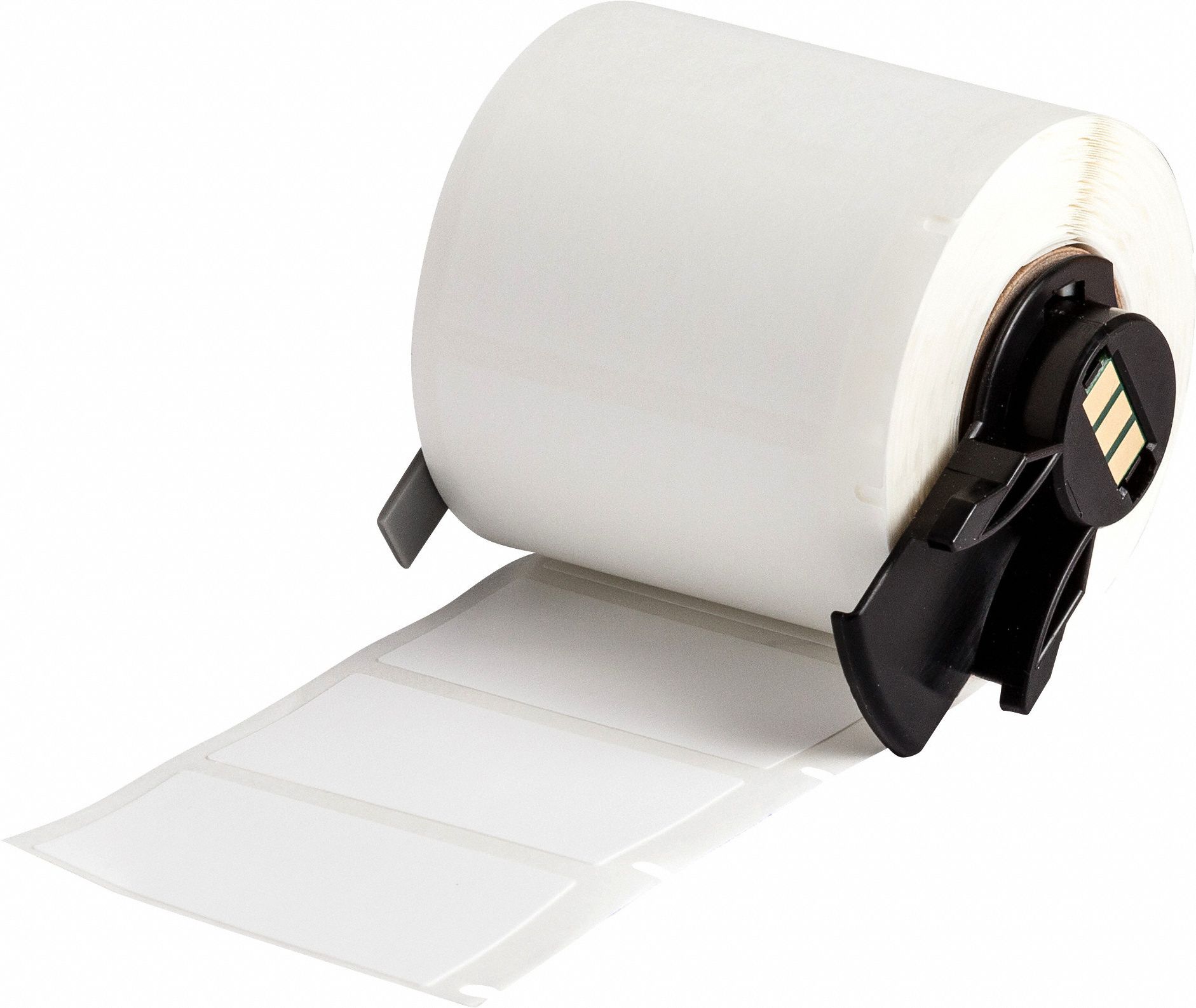 Wraparound Label: 1 in x 1 29/32 in, Nylon, Black on White