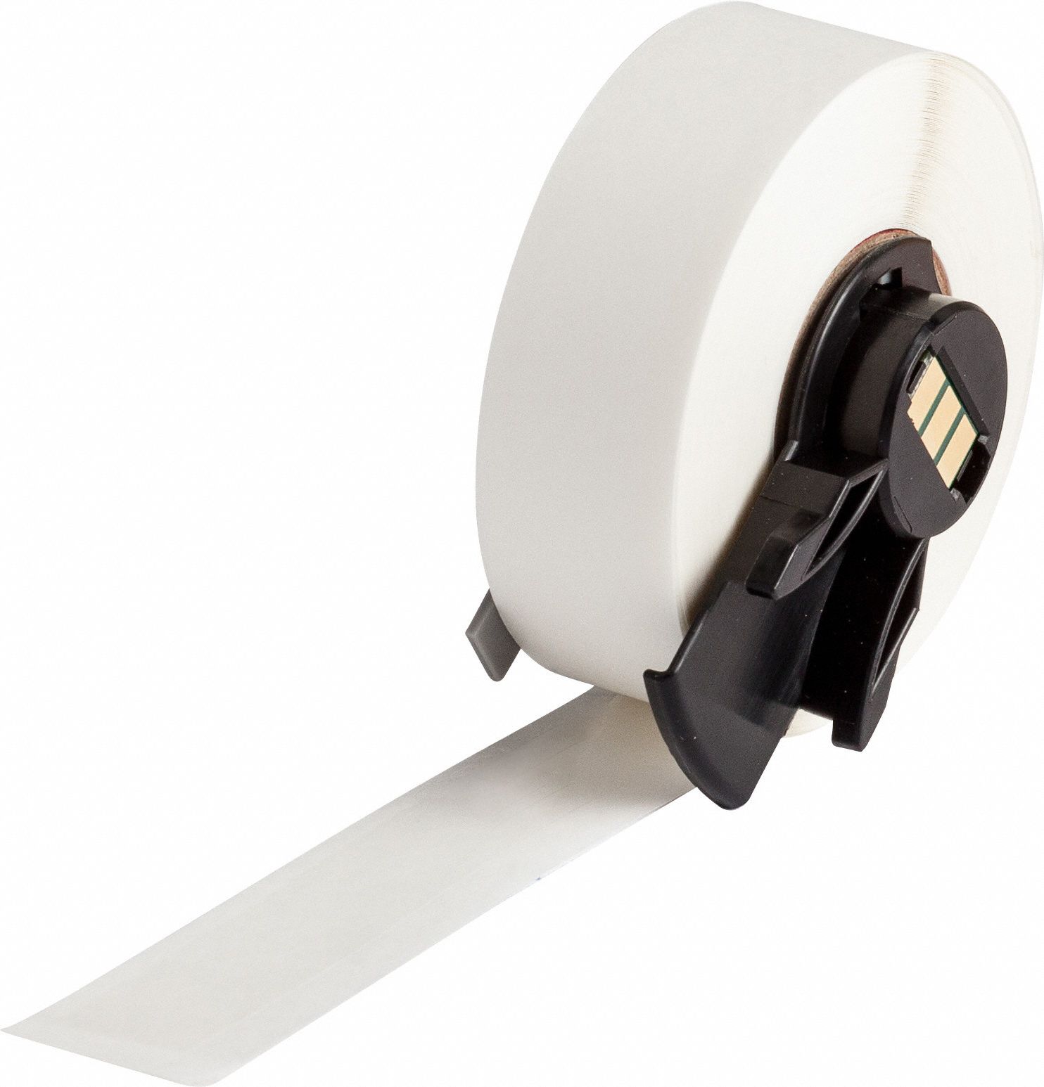 Continuous Label Stock: 1/2 in x 50 ft, Polyester, Clear (Gloss), Indoor