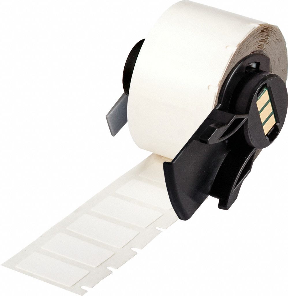 Wraparound Label: 1/2 in x 29/32 in, Nylon, Black on White
