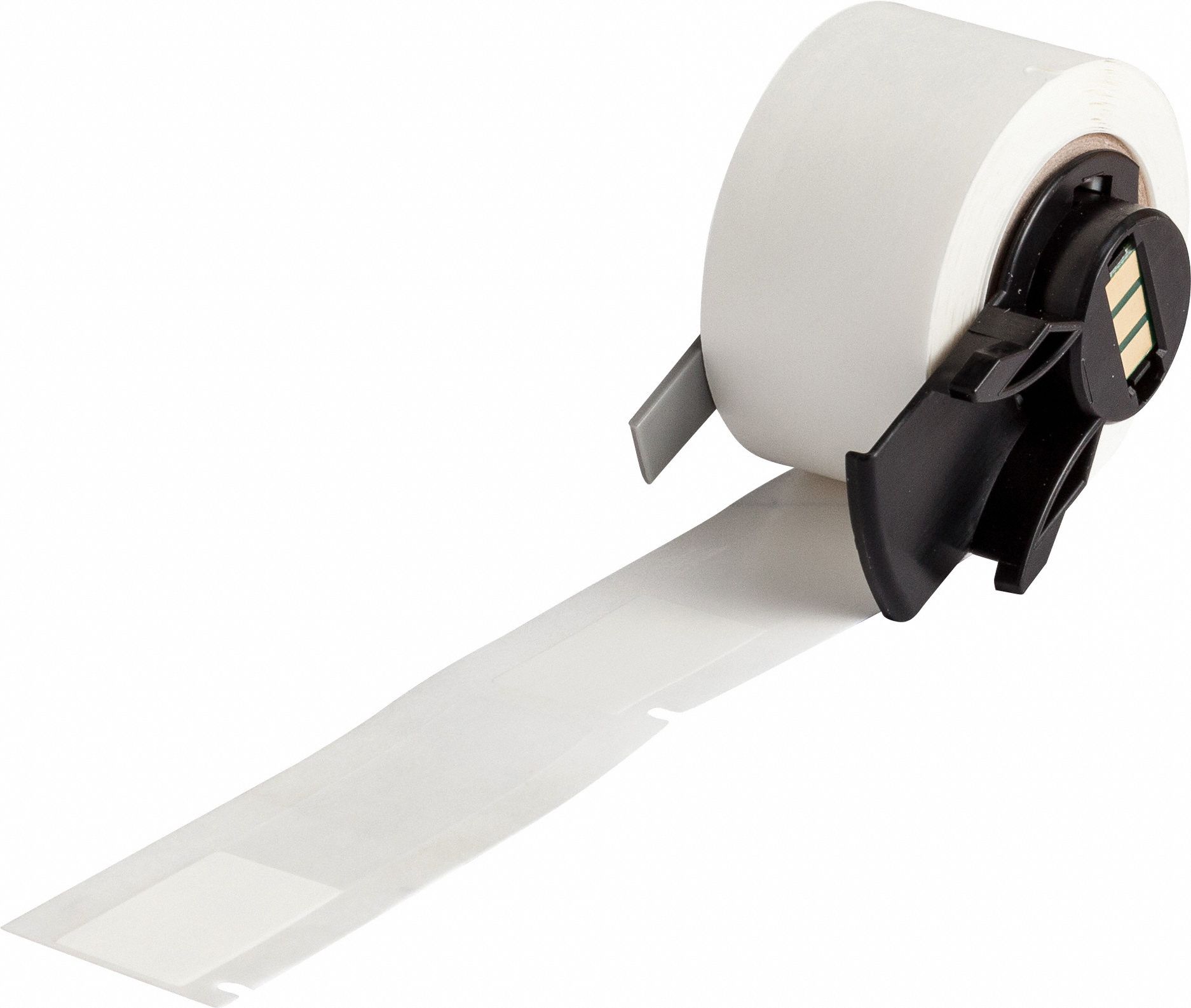 Pre-Cut Label Stock Roll: Rectangle, 2 5/8 in x 19/32 in, 19/32 in x 2 5/8 in, Clear/White