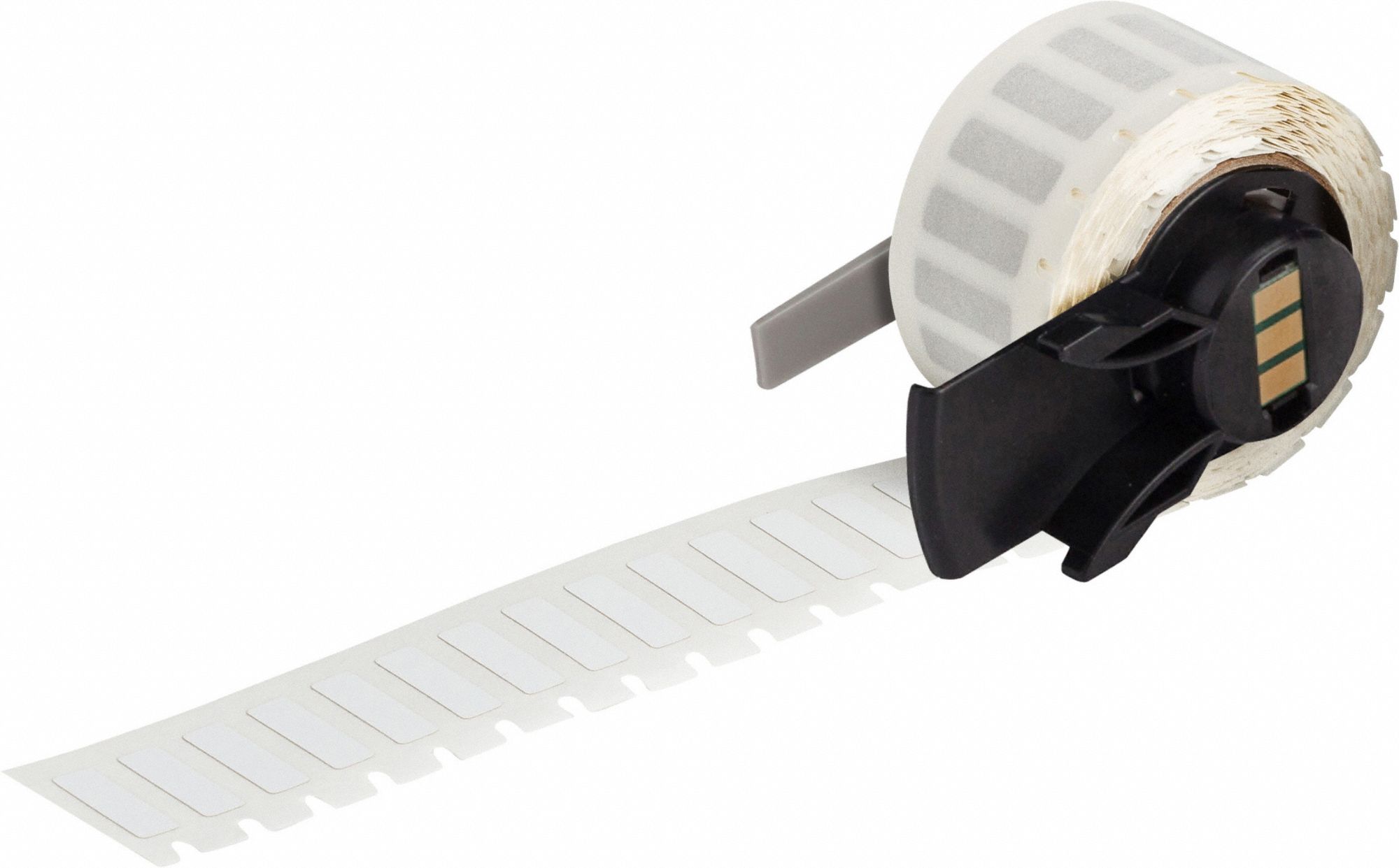 Pre-Cut Label Stock Roll: 13/64 in x 21/32 in, 21/32 in x 13/64 in, Polyimide, White (Matte)