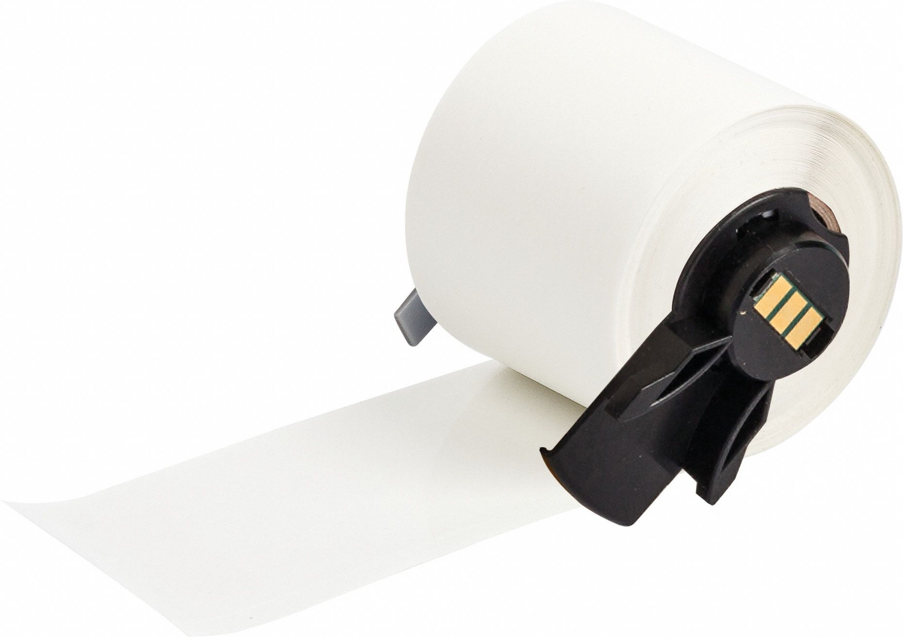 Pre-Cut Label Stock Roll: 1 3/8 in x 1 1/2 in, Acrylic, Permanent Adhesive, 400 Labels, Permanent