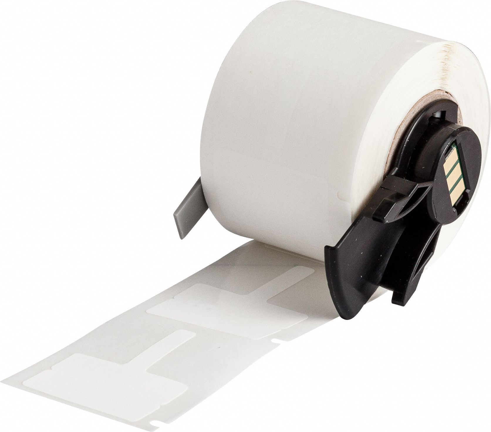 Wraparound Label: T-Shaped, 1 3/16 in x 25/32 in, Polypropylene, White ( Gloss )