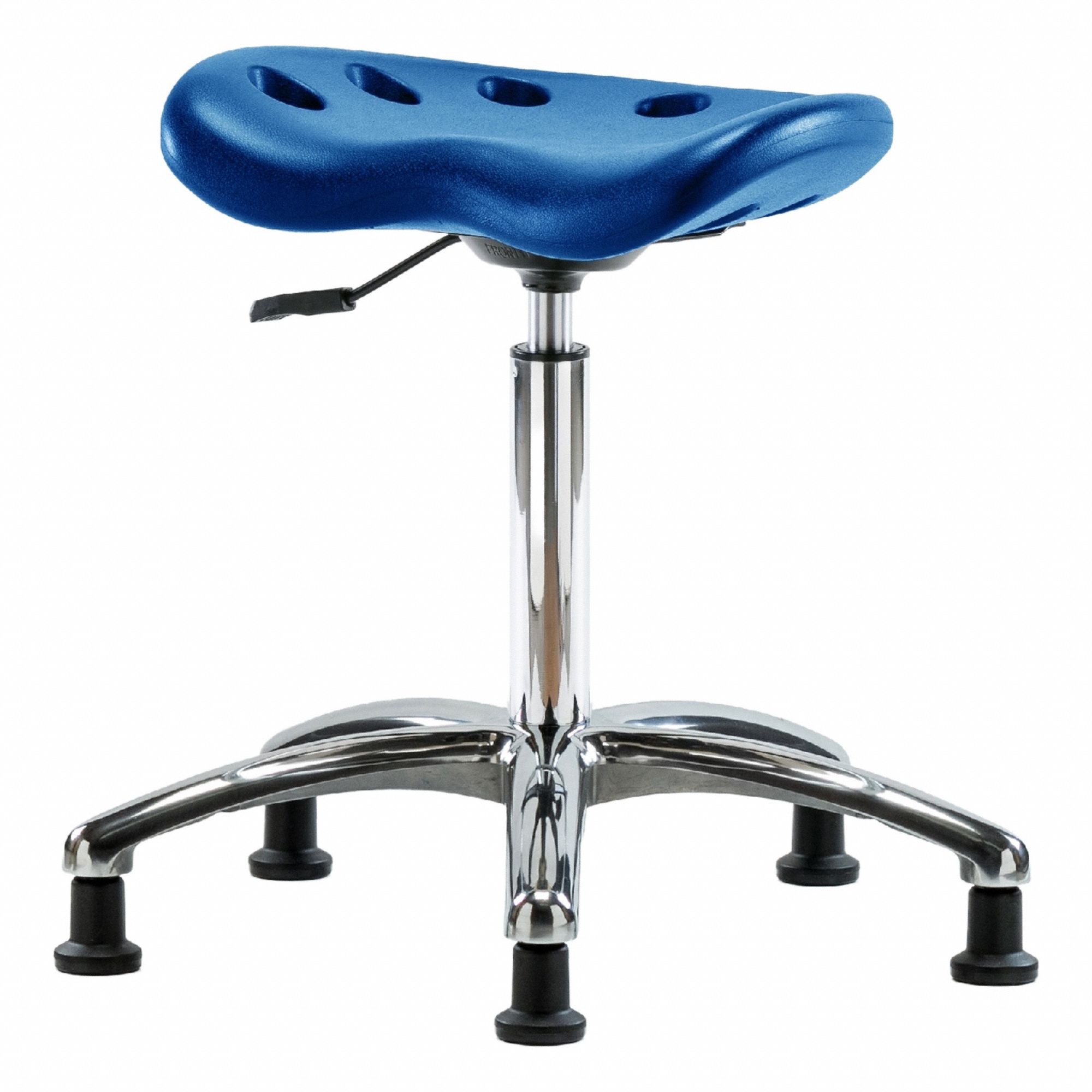 Stool: Polyurethane, Ht Range 20 in to 27 1/2 in, 17 in Seat Wd, 14 in Seat Dp, 5 Glides, 0 Casters