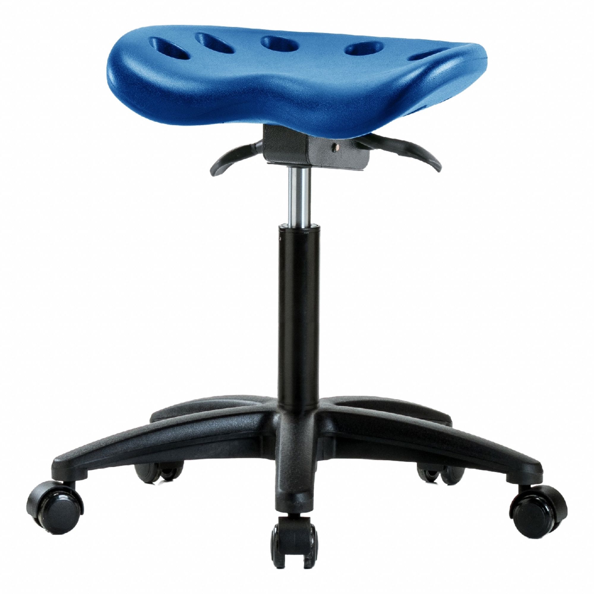 Tractor Stool: Polyurethane, Ht Range 19 in to 26 1/2 in, 17 in Seat Wd, 14 in Seat Dp, 0 Glides
