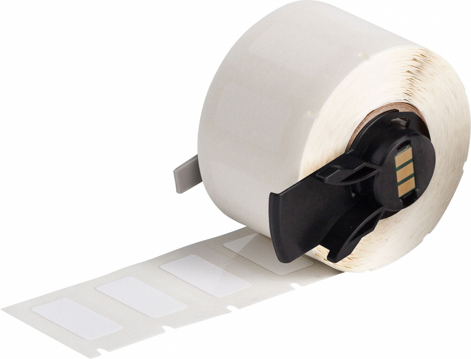 Pre-Cut Label Stock Roll: 1/2 in x 1 in, Rubber, Permanent Adhesive, 500 Labels, Permanent