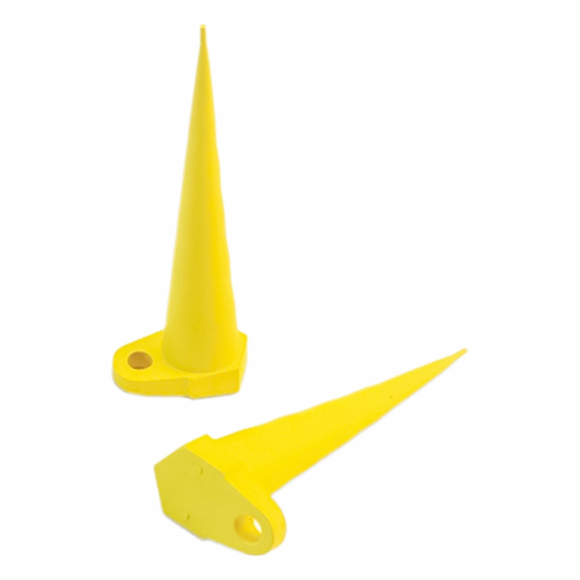 Tapered Plug: Rubber, Yellow, 20 PK