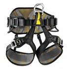 SEAT HARNESS, AVAO SIT FAST, FRONT D-RING, BLACK/YELLOW, LARGE/XL, POLYESTER/STEEL