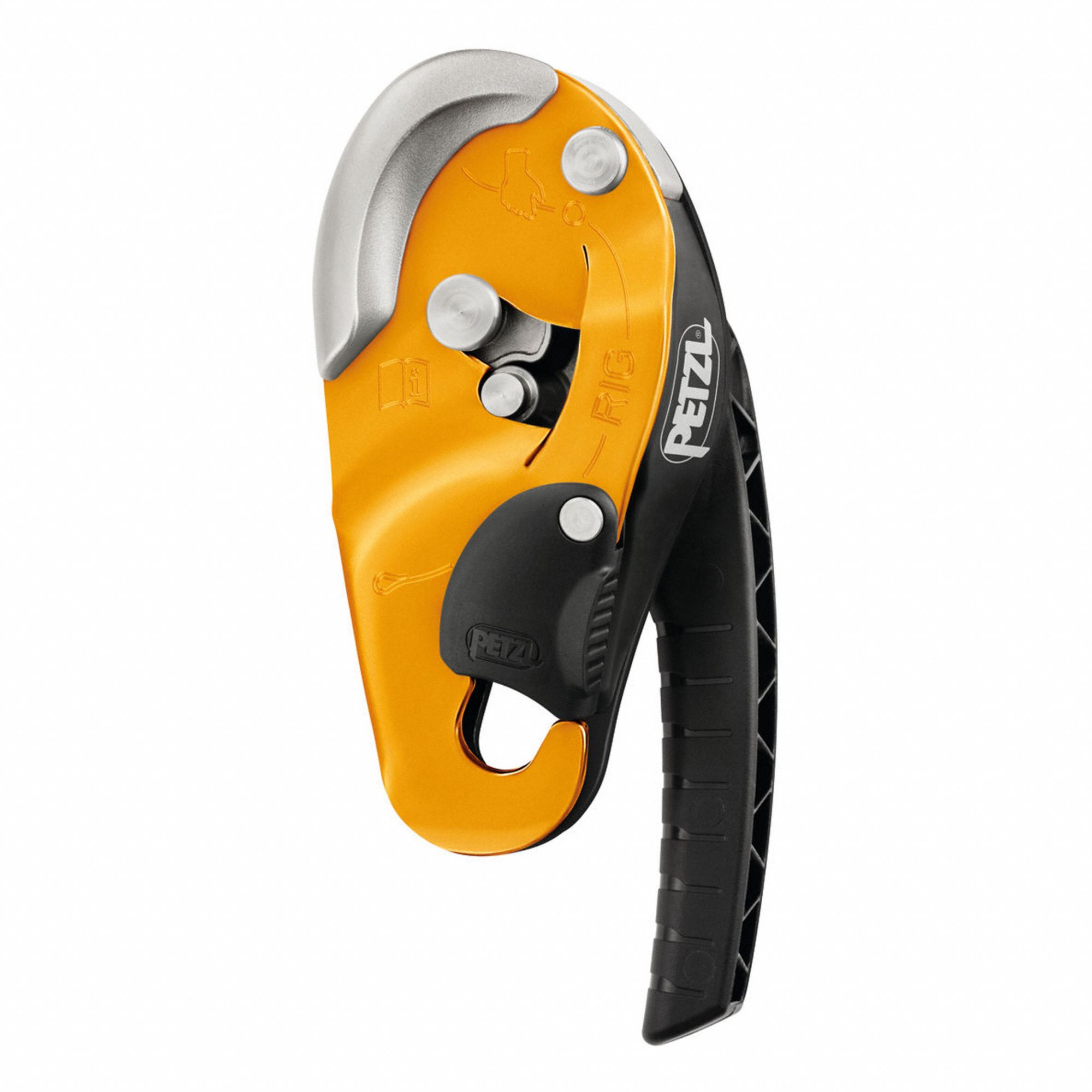 DESCENDER, SELF-BRAKING, 200KG LD CAP, YELLOW, 6 7/8 X 2 35/64 X 2 3/64 IN, AL/STEEL/NYLON