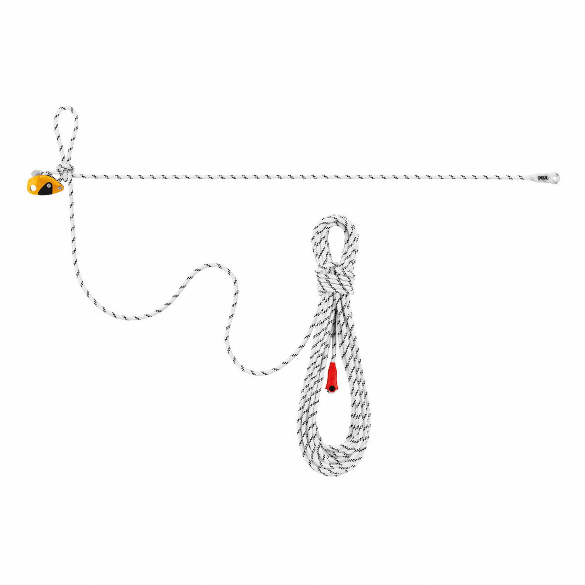 ADJUSTABLE LANYARD, GRILLON SERIES, 308 LB CAPACITY, WHITE/BLACK, 32 51/64 IN L, POLYESTER/ALUMINUM