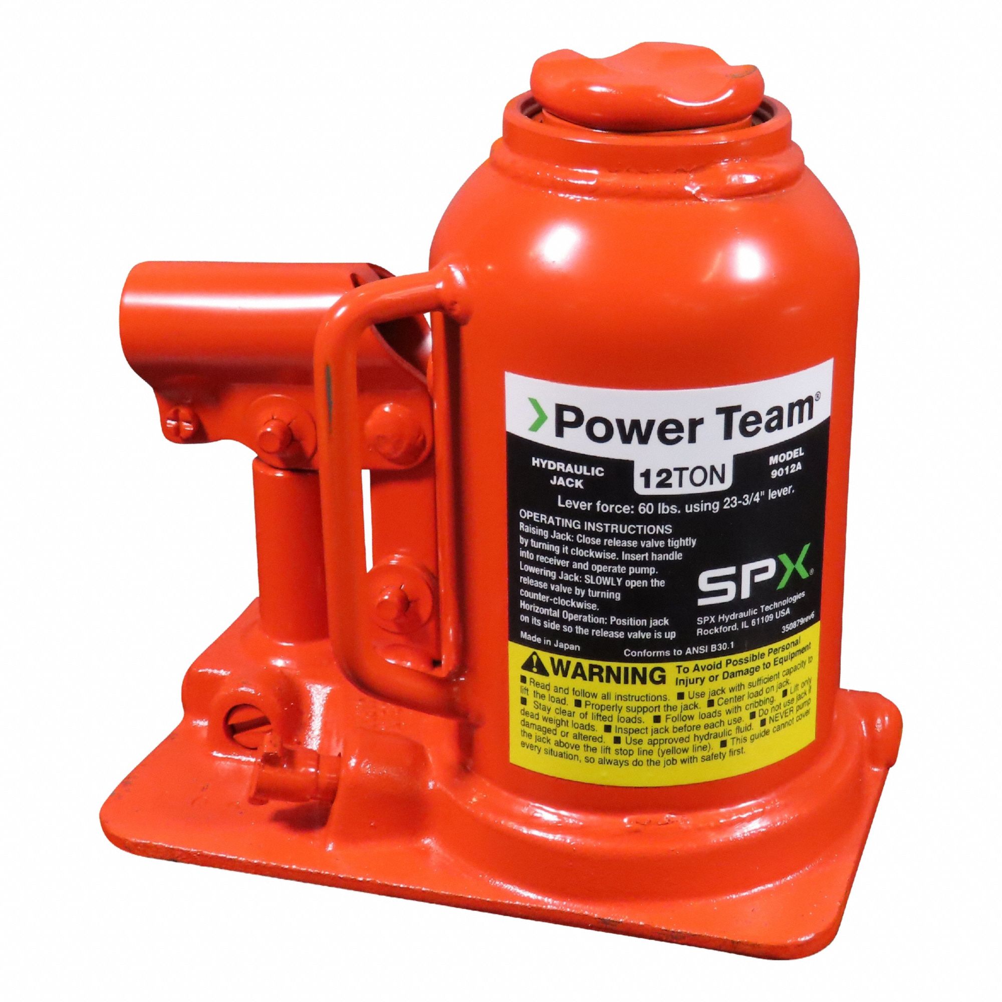 Bottle Jack 13 1/2 in H 12 ton Steel