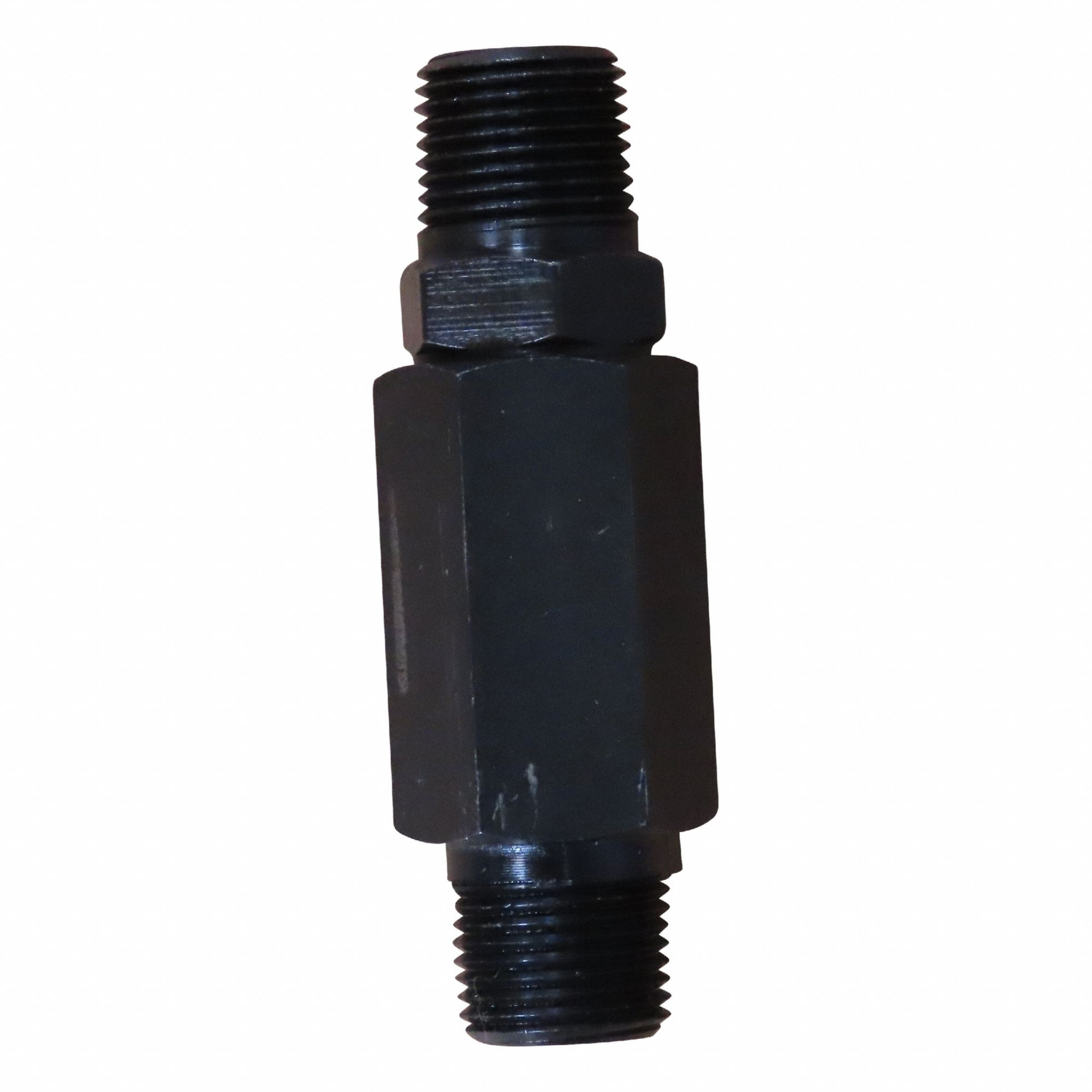 POWER TEAM Hydraulic Check Valve: 10,000 psi, 5 gpm, 3/8 in, NPT (MPN 9580). Key specifications — Body Material: Steel; Outlet Connection Type: NPT; Brand: POWER TEAM; Inlet Connection Type: NPT.