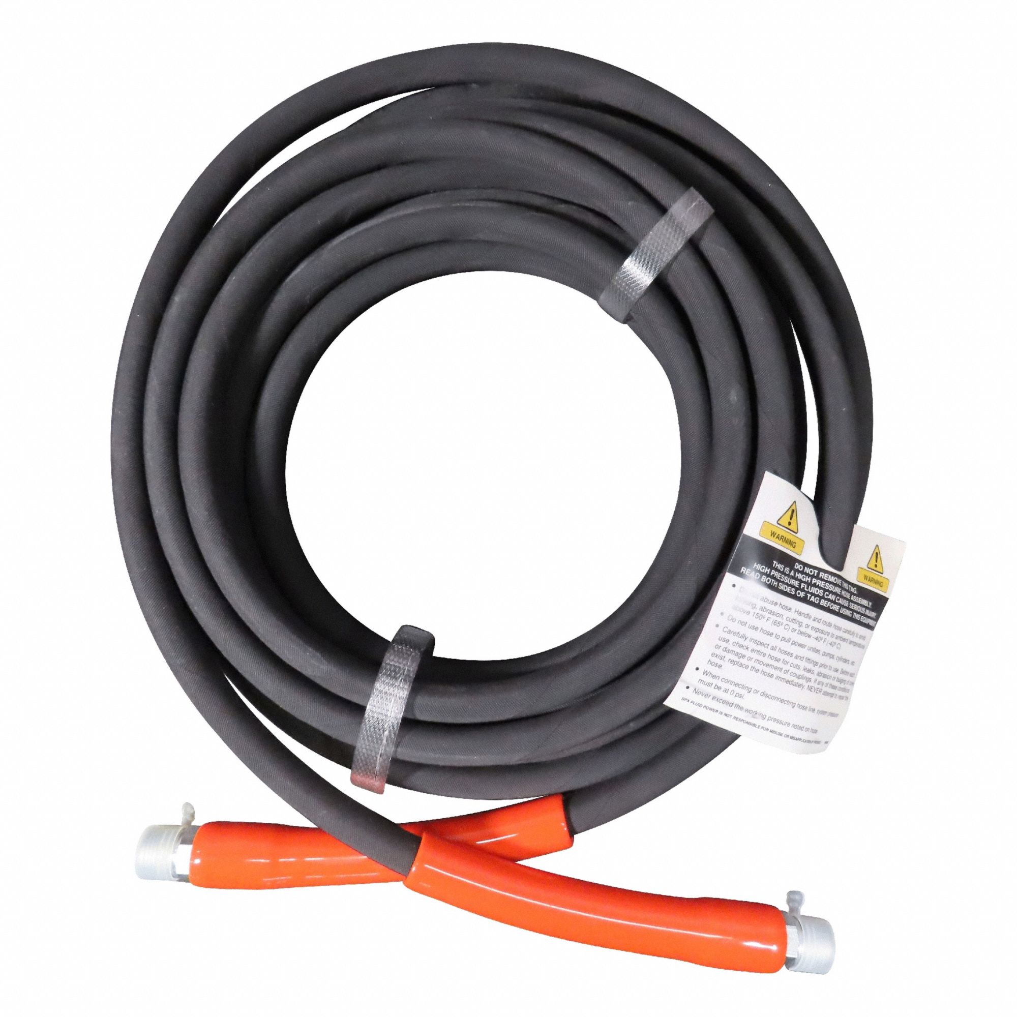 Hydraulic Hose: 1/4 in ID, NPTF x NPTF, 20 ft Lg, 3/8 in x 3/8 in Fitting Size, Rubber, 9760. Key specifications — Hose Tube Material: Rubber; Fitting Type: NPTF x NPTF; Manufacturer Part Number: 9760; Brand: POWER TEAM.