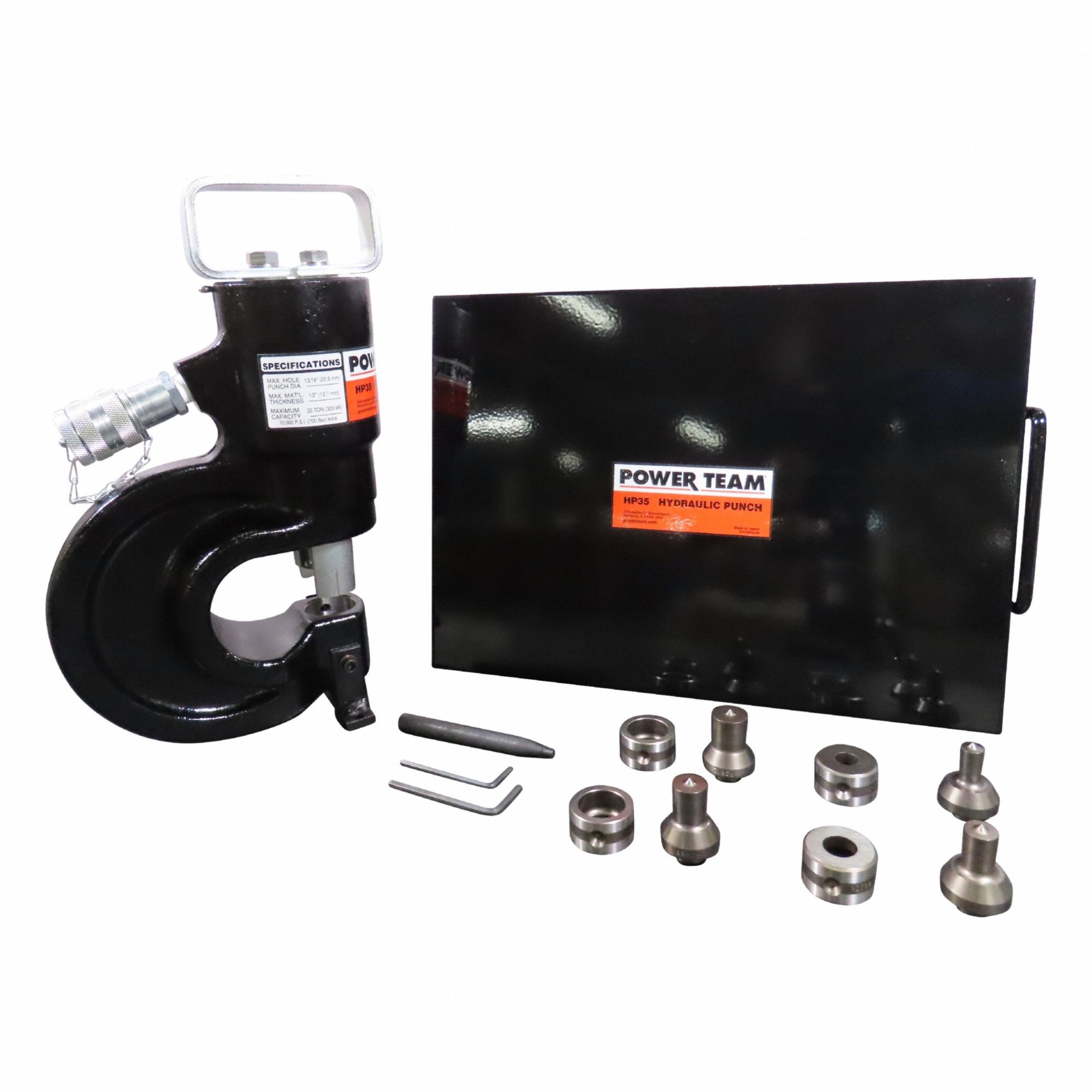 POWER TEAM Hydraulic Punch Kit: HP35SP, Round Punch, 10,000 psi Op Pressure - Max, PE172