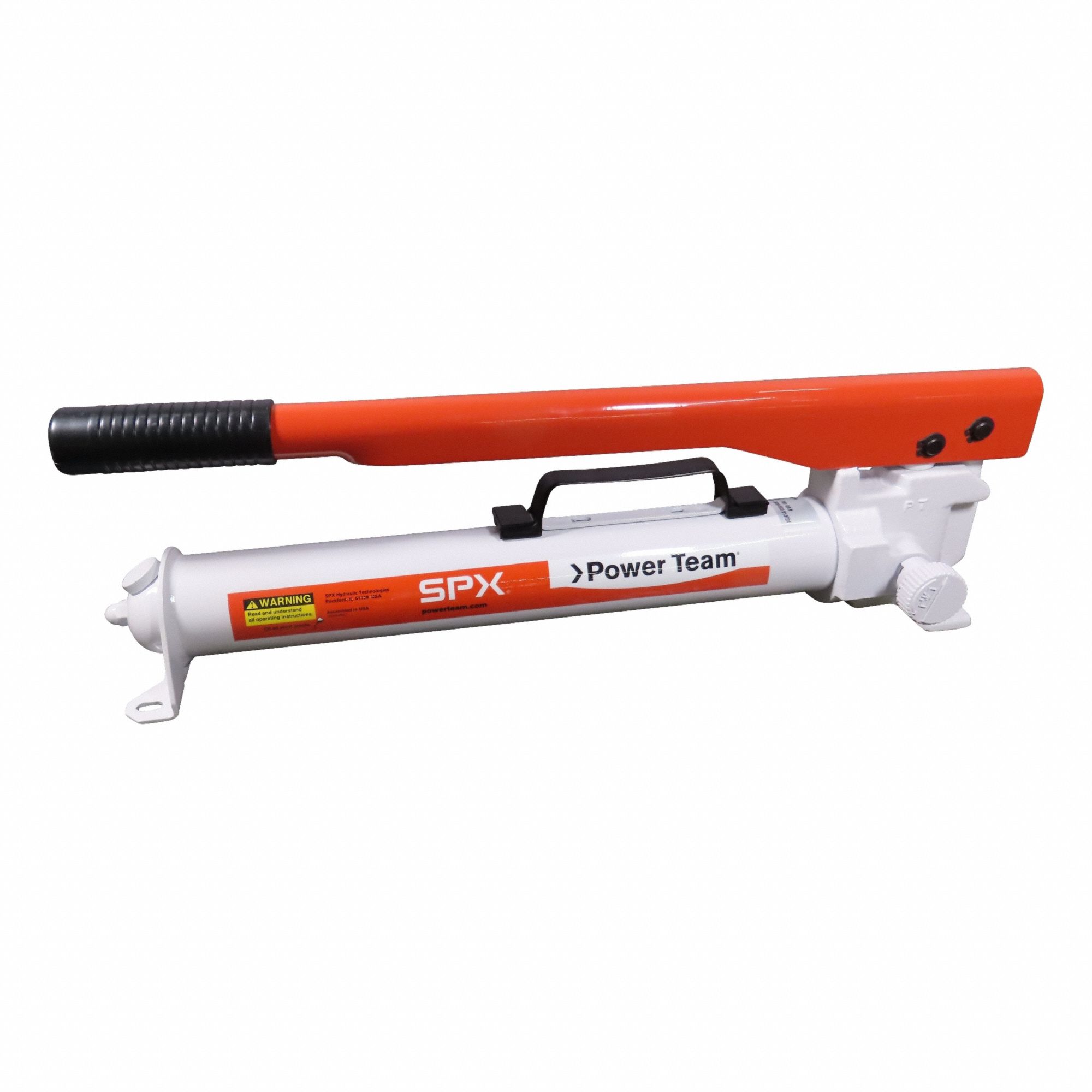 POWER TEAM Hydraulic Hand Pump: 2 Stages, Single Acting, 325 psi Max. Pressure 1st Stage (MPN P59). Key specifications — Brand: POWER TEAM; Cylinder Compatibility: Single Acting.