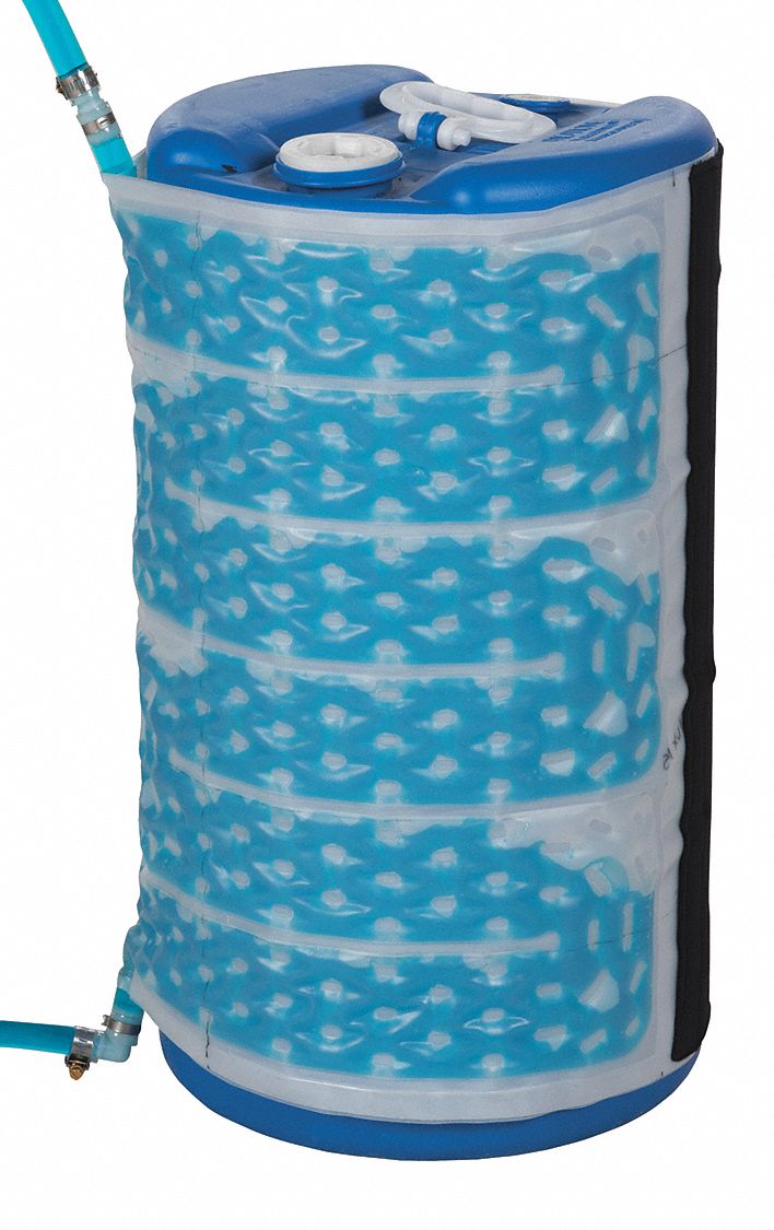 FLUXWRAP W INSULATION, 15 GAL DRUM, 0.75 GAL FLUID VOLUME, 47 X 22 3/4 IN