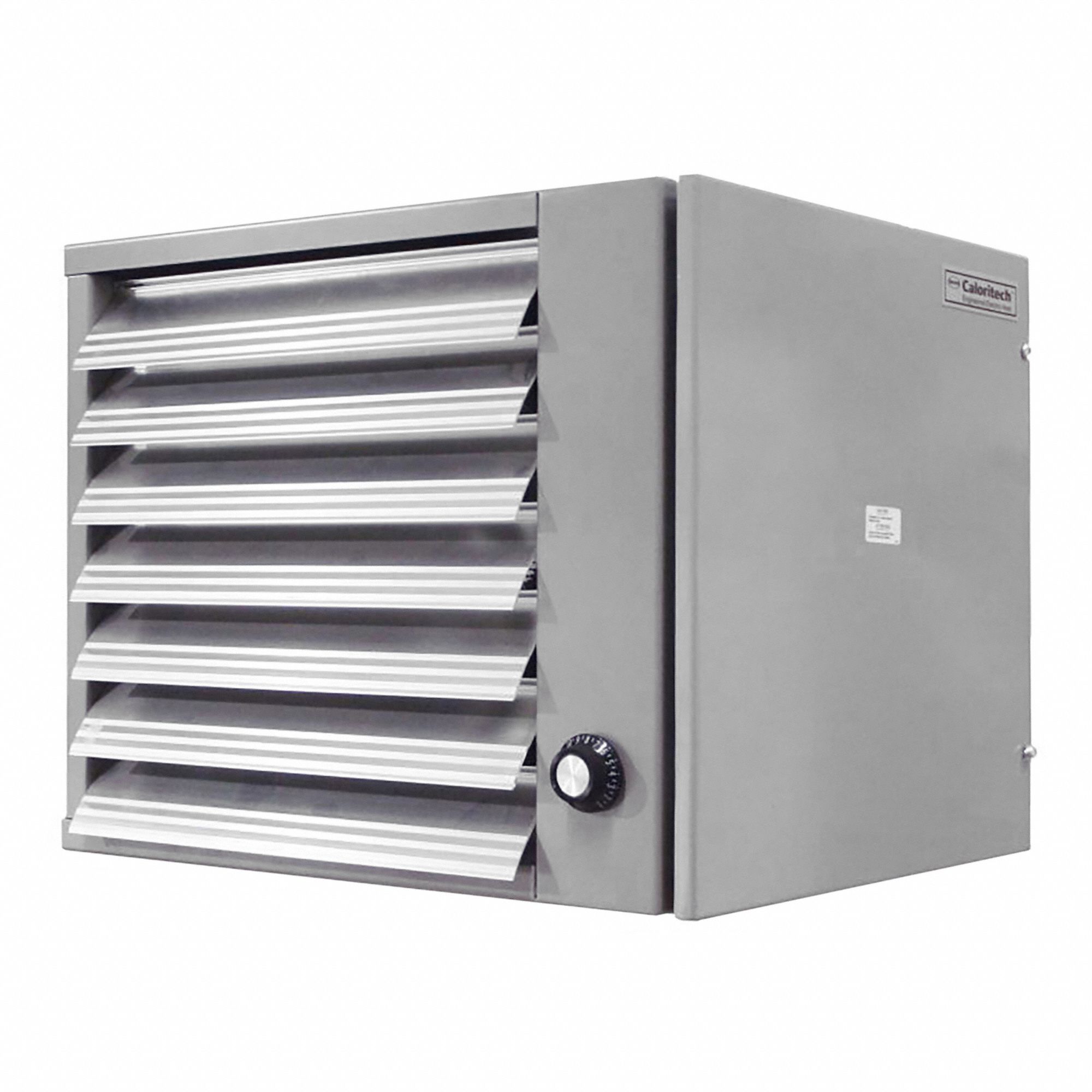 FORCED AIR HEATER, 600V AC, 20,000 W, 23X18½X29 IN, 60 HZ, EPOXY PAINTED STEEL, THERMOSTAT, 1,800 CFM, 68,240 BTUH