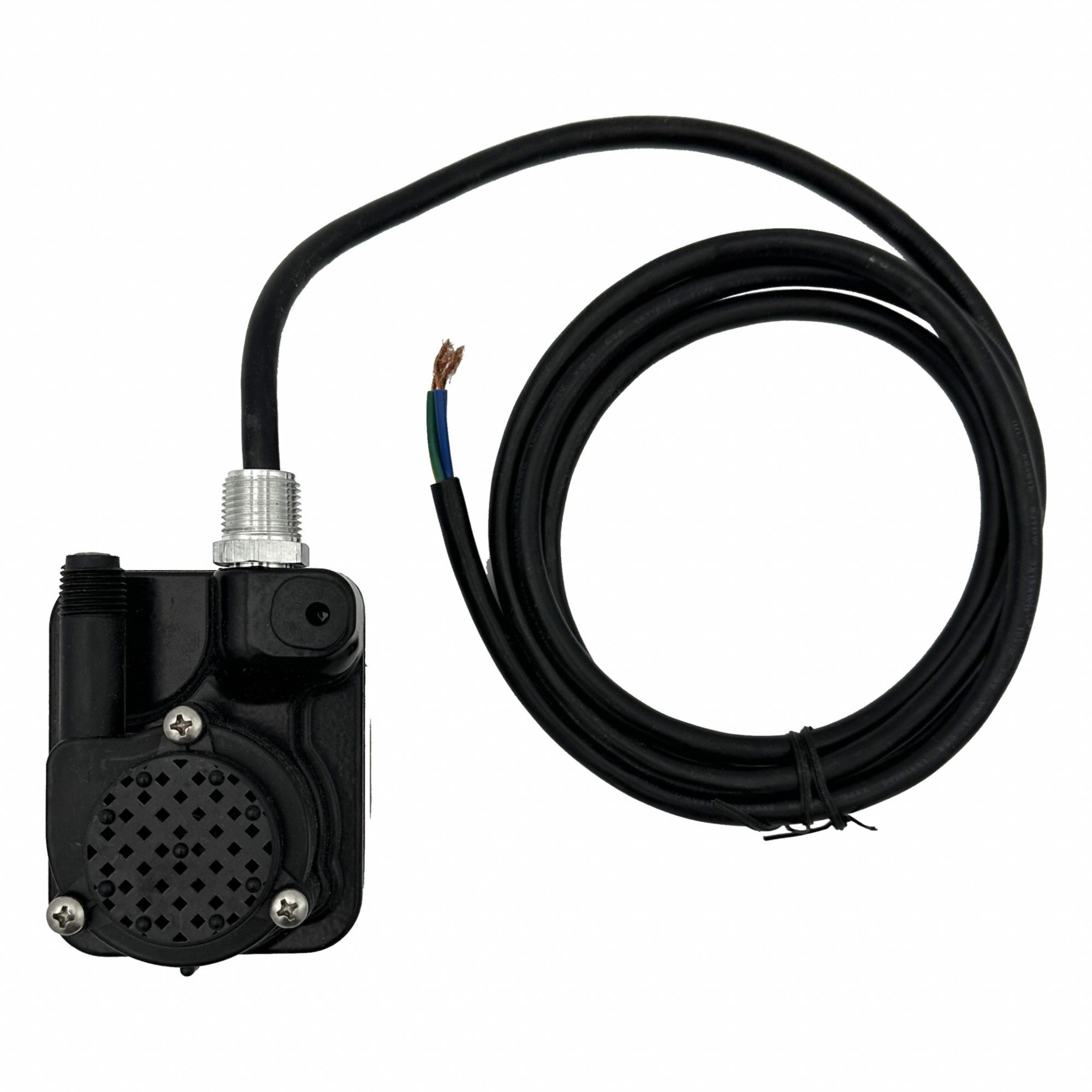 Pump: 1/125 hp, Epoxy Encapsulated, Plastic, 7 ft of head Max Head, 1/4 in Disch, NPT, Zep