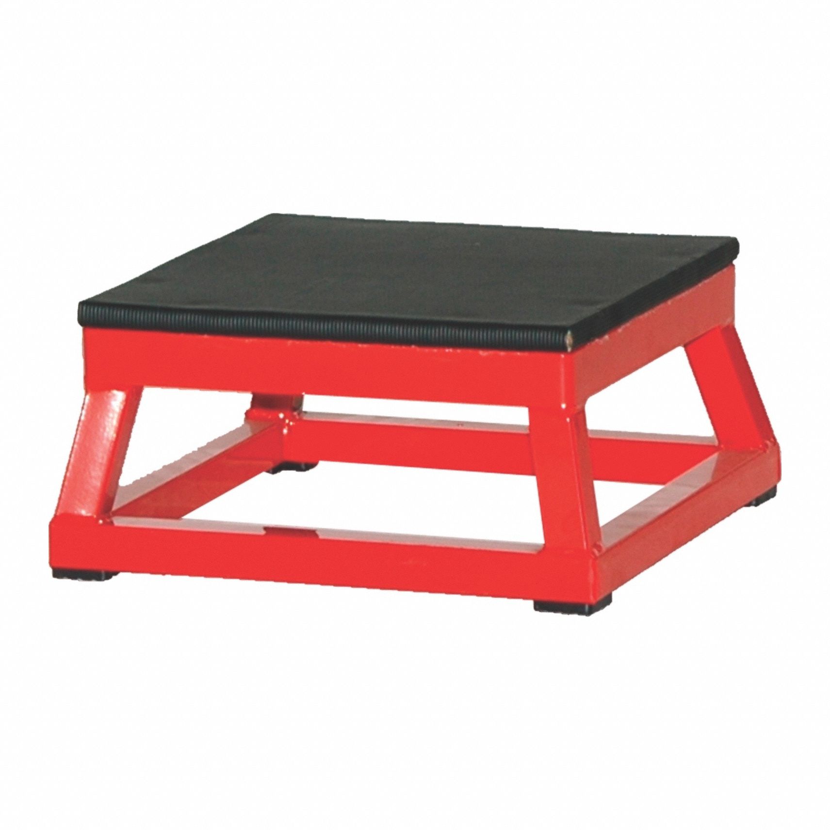 Plyo Box: Black/Red, 6 in Box Ht, 12 in Box Wd, Steel, 350 lb Wt Capacity - Max