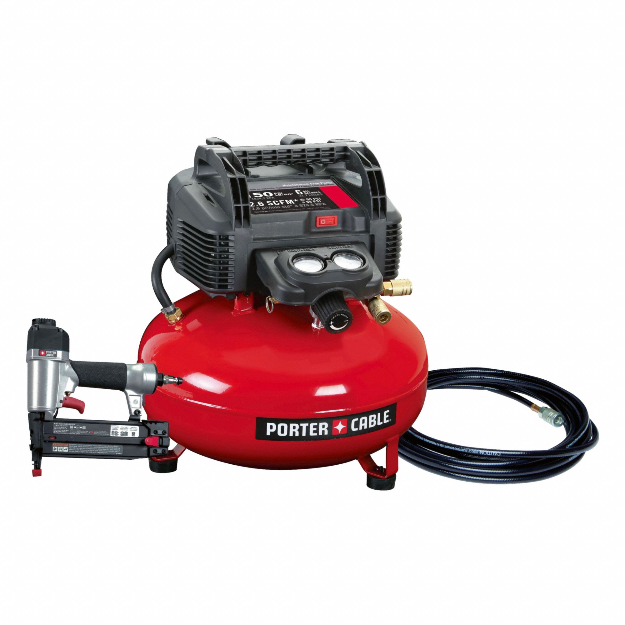 Portable Air Compr/Nailer Kit 6 gal 10 A