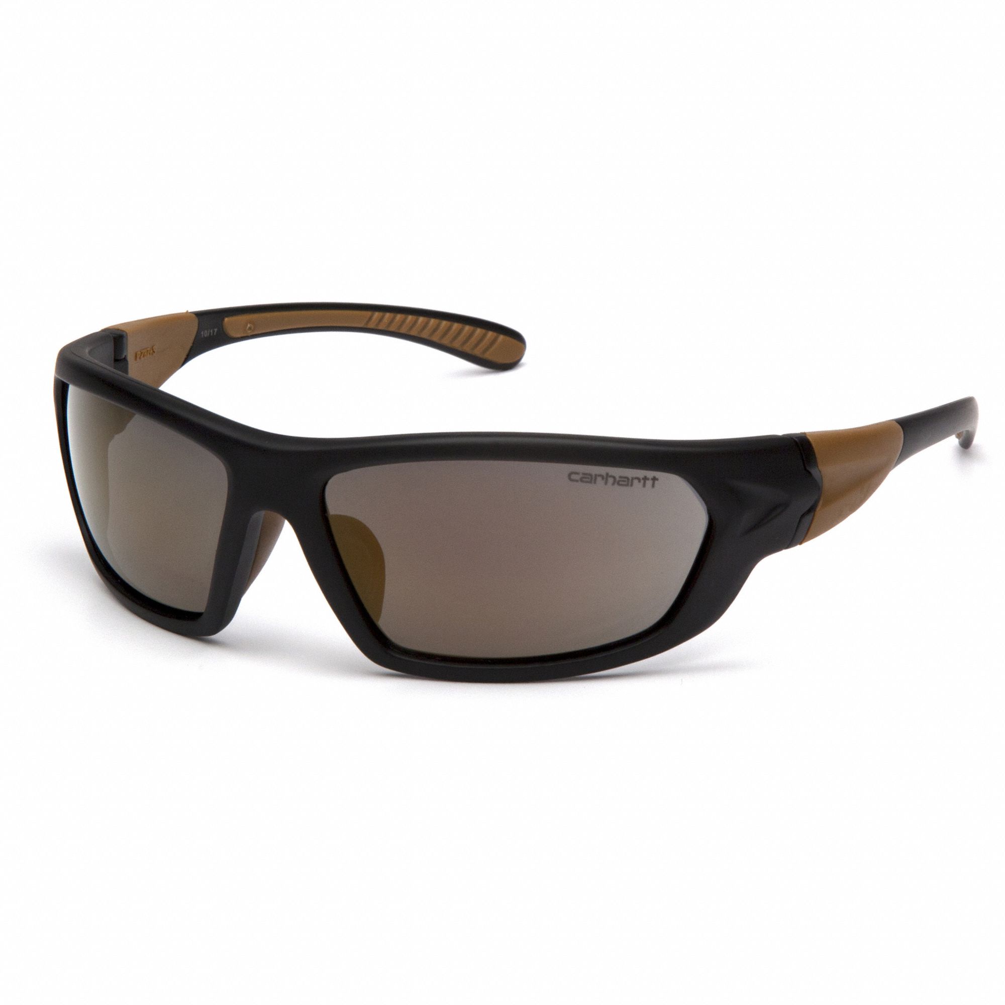 LUNETTES DE PROTECTION, MONTURE PLEINE, NYLON/PC, ANTIRAYURES, NR/TAN/MIROIR ANTIQUE, CSA, M