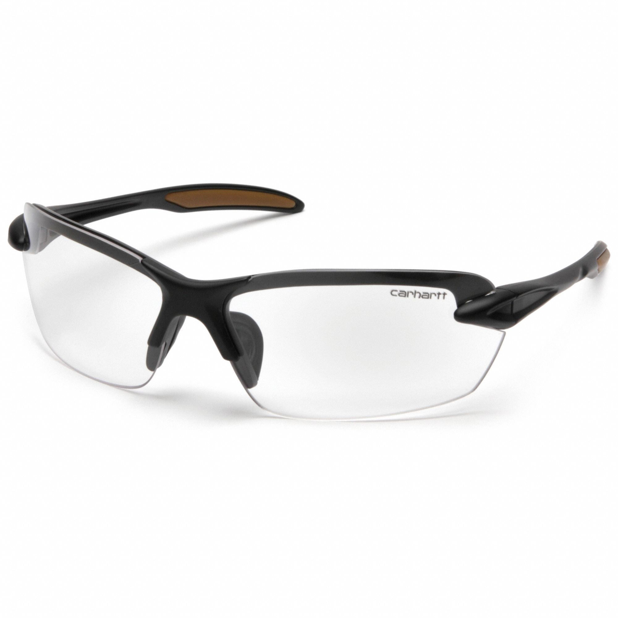 LUNETTES DE PROTECTION, DEMI-MONTURE, PC, ANTIRAYURES, NR/TRSP, CSA, M