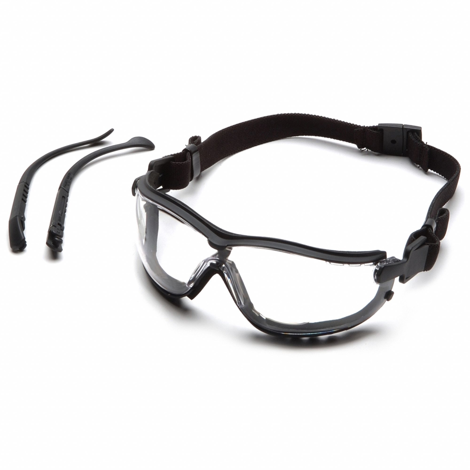 LUNETTES DE PROTECTION, DEMI-MONTURE, PVC/PC, ANTIRAYURES, NR/GR, CSA, M