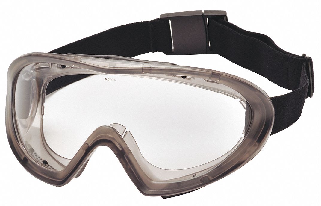 SAFETY GOGGLES, PVC/POLYCARBONATE, ANTI-FOG, SMOKE/CLEAR, CSA, UV, UNIVERSAL, UNISEX