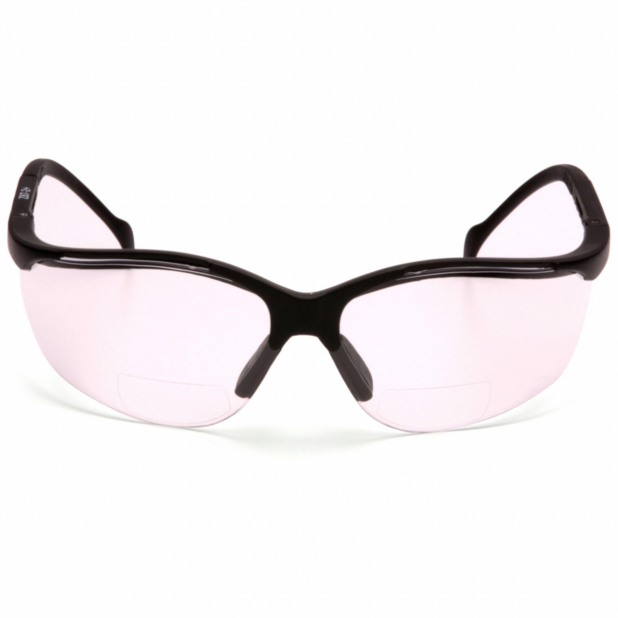 LUNETTES DE LECTURE DE SÉCURITÉ, NYLON 6-6/POLYCARBONATE, ANTIRAYURES, NOIR/TRNSP, +2,00
