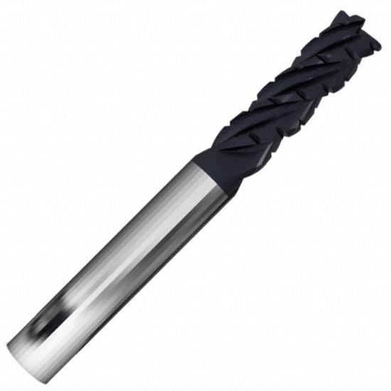 Corner Radius End Mill: Carbide, AlCrN Coated, 4 Flute, 1" Mill Dia, 2-5/8" LOC