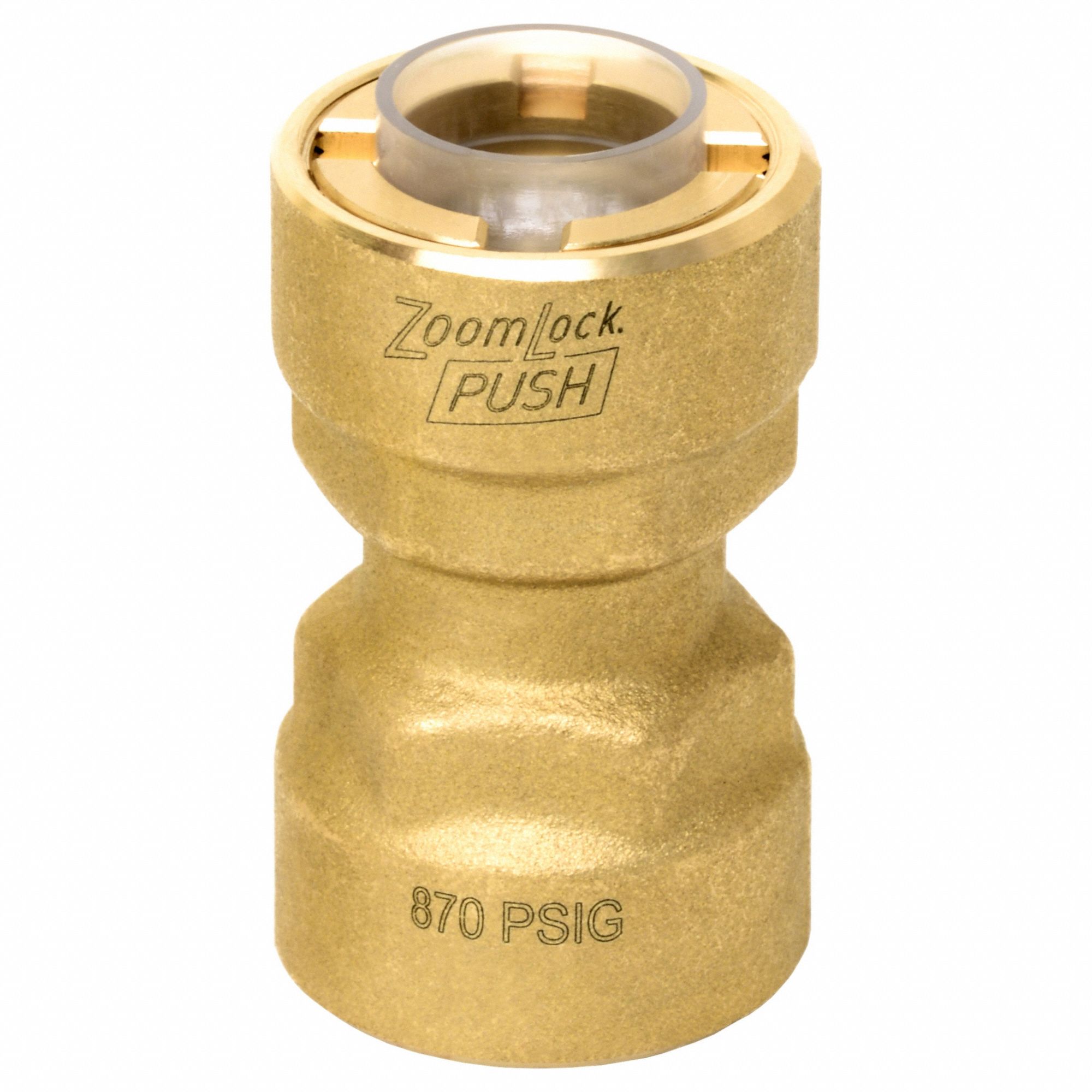 PARKER PZKPR-C4  1/4" COUPLING Push-to-Connect HVAC Fitting,Brass 810NR2