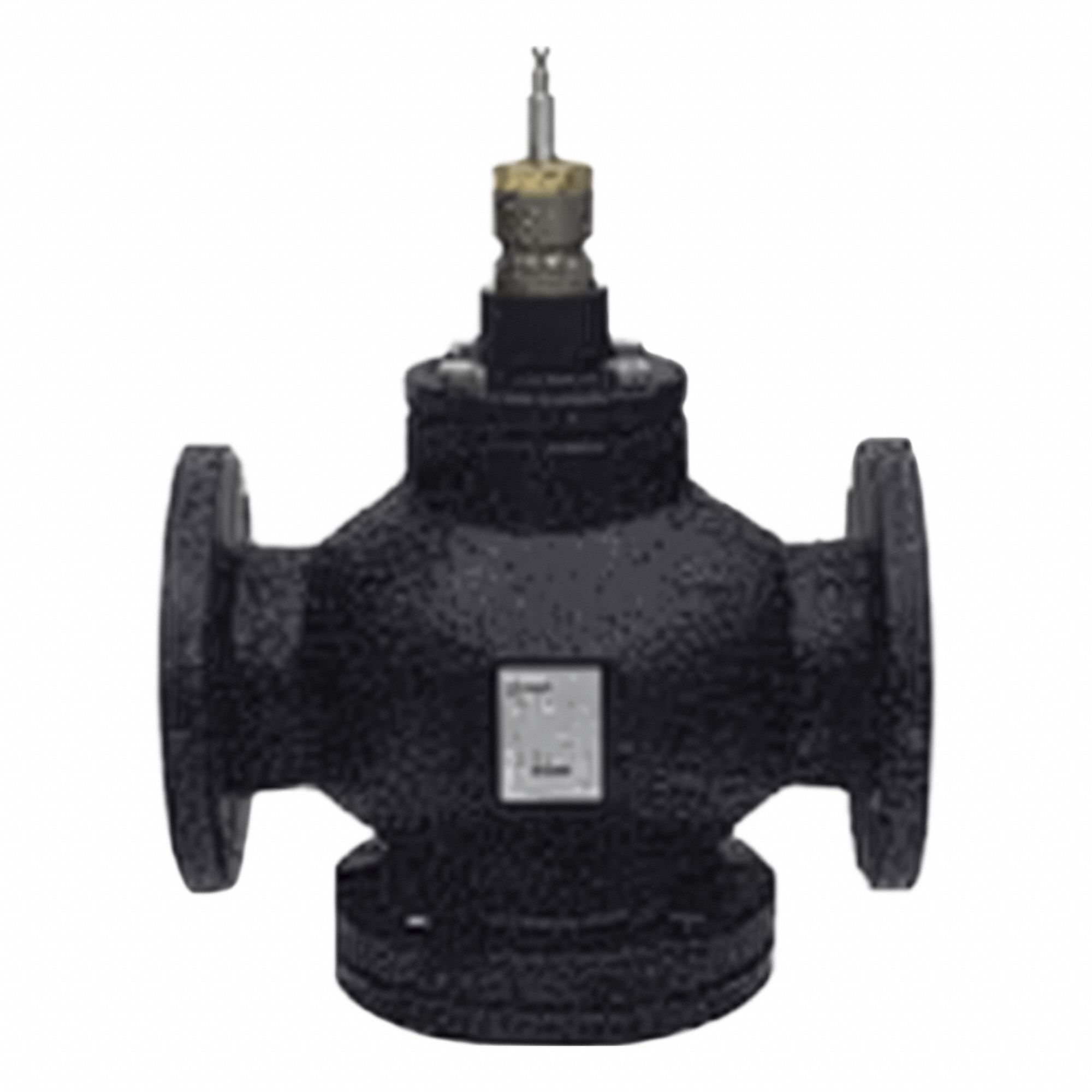 Hydronic Globe Valve: 2-Way, 160 CV Flow, 4 in Flanged, Cast Iron Body, Stainless Steel Stem, NC