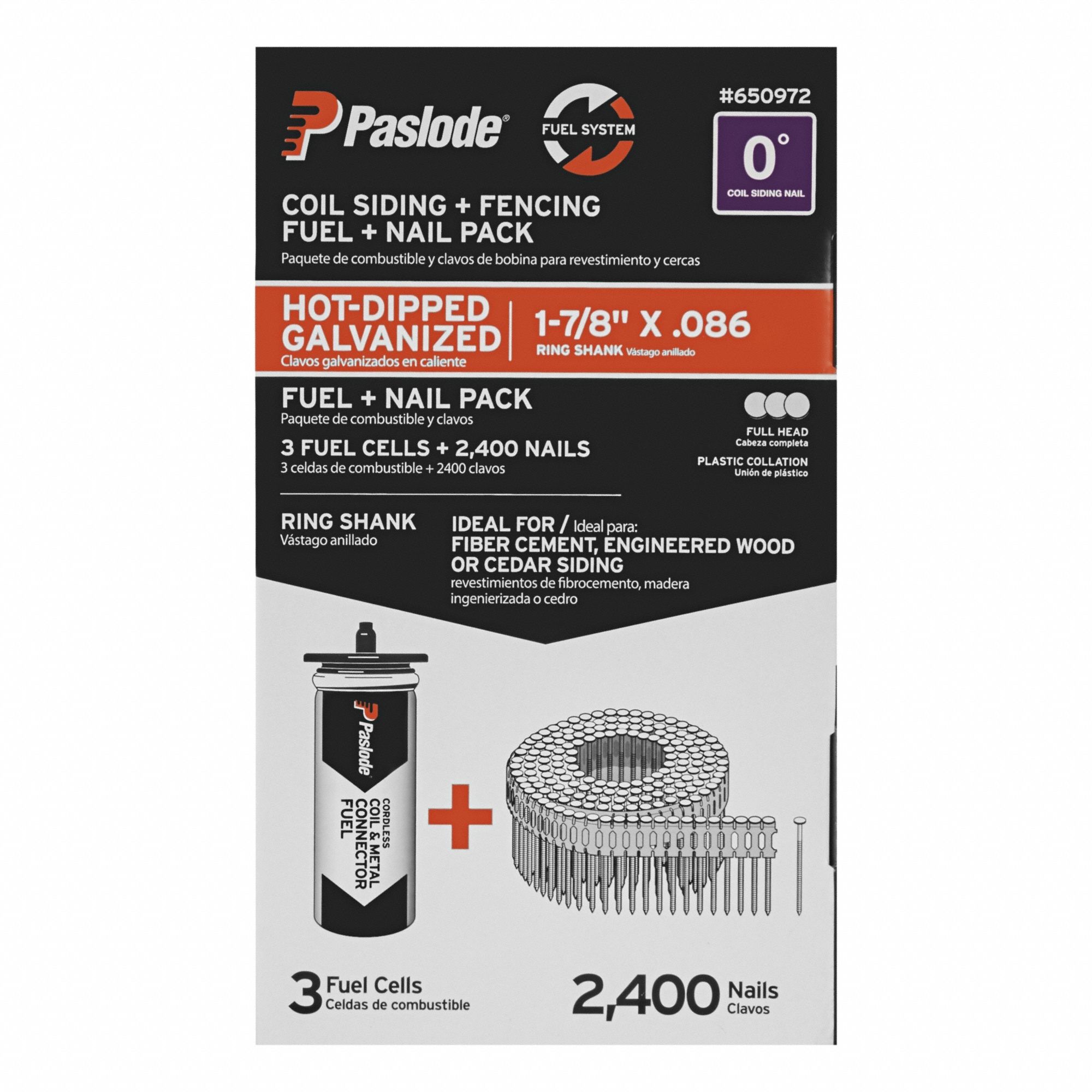 Coil Siding Fencing Fuel Nail Pack