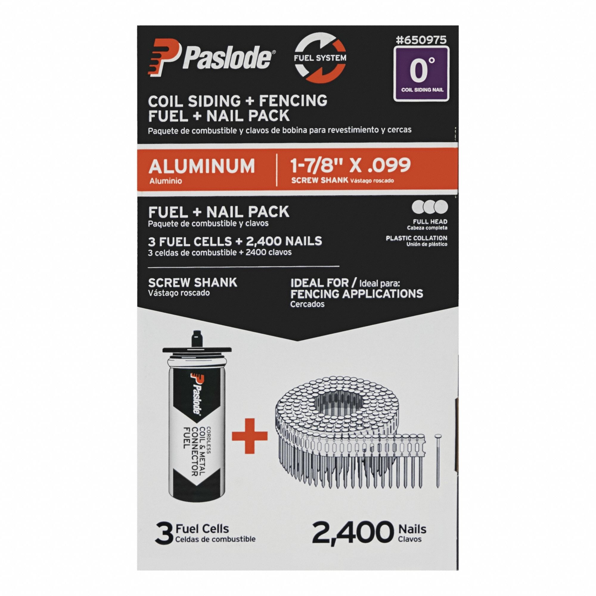 CSF Fuel + Nail Pack: Cordless CSF Siding and Fencing Nailer Compatible, CE20024, 650975