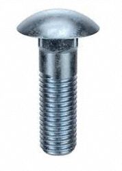 Carriage Bolt: Square Neck, 5/16"-18 Thread Size, 1 1/2 in lg, Stainless Steel, 18-8, Plain, 100 PK