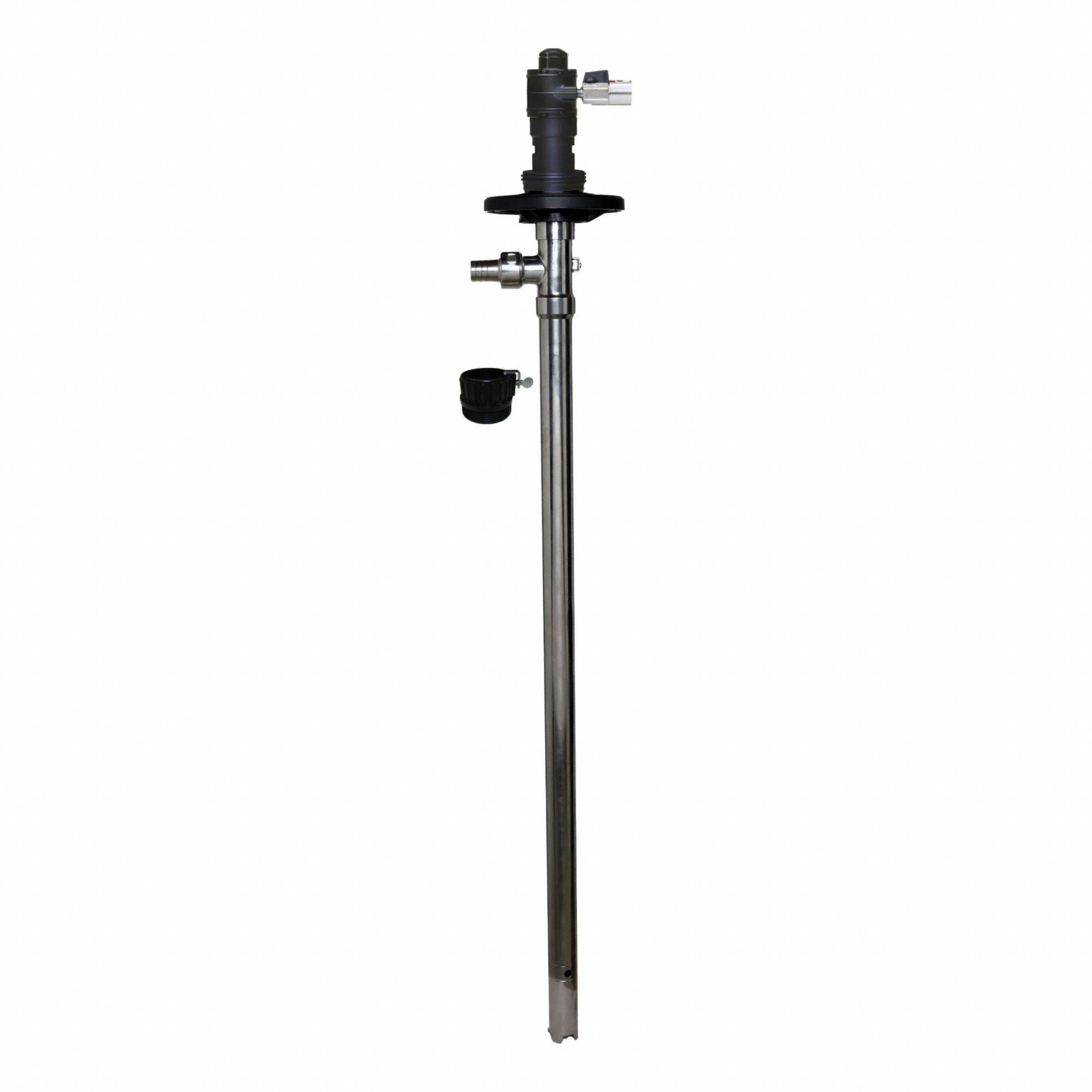 ACTION PUMP Air Drum Pump: 1:1, 12 gpm Max. Flow Rate, 500 cps Max. Viscosity, 316 SS (MPN 316SSAIR). Key specifications — Brand: ACTION PUMP; Suction Tube Material: 316 SS.