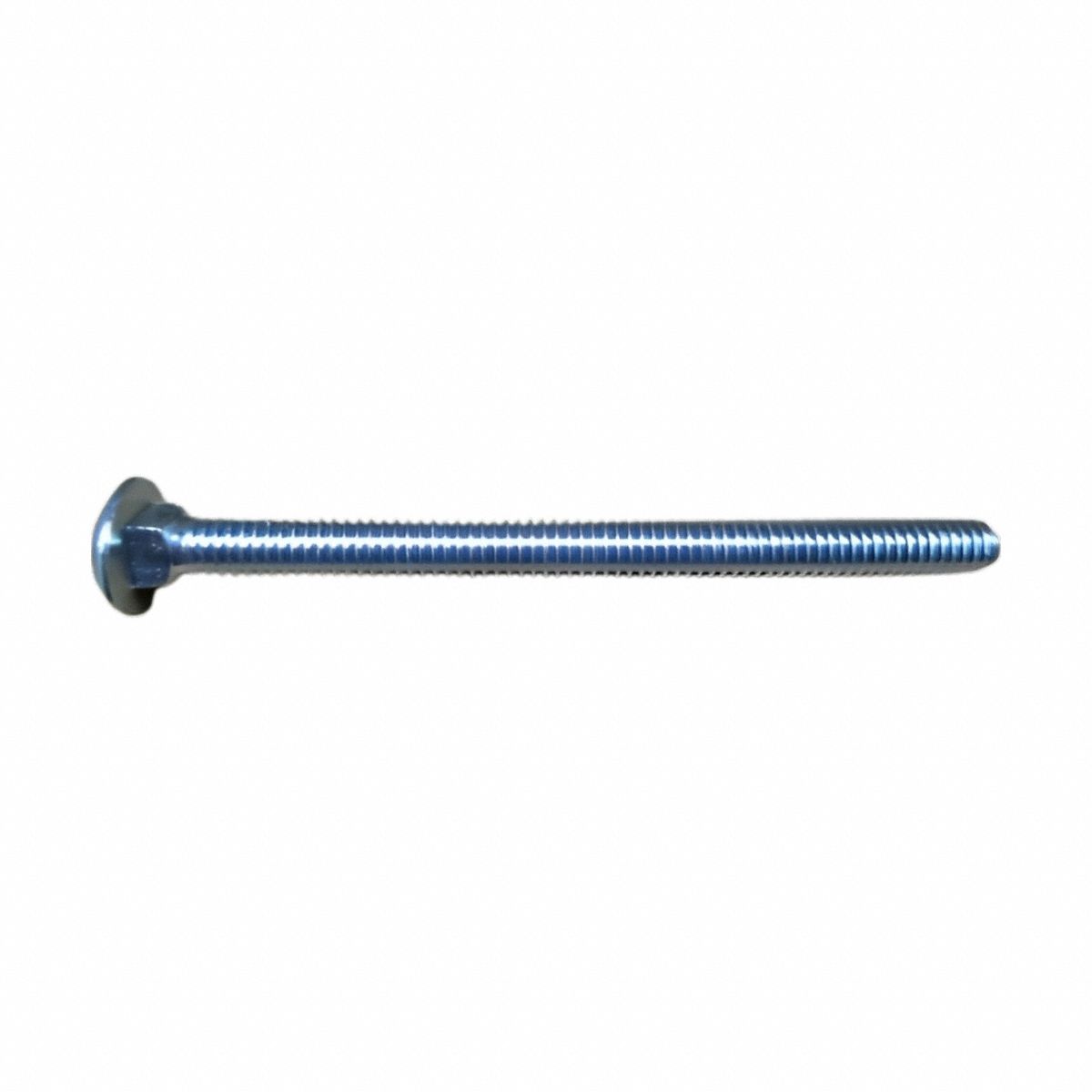Carriage Bolt: Square Neck, 5/16"-18 Thread Size, 4 in lg, Steel, Grade 2, Zinc-Plated, 50 PK
