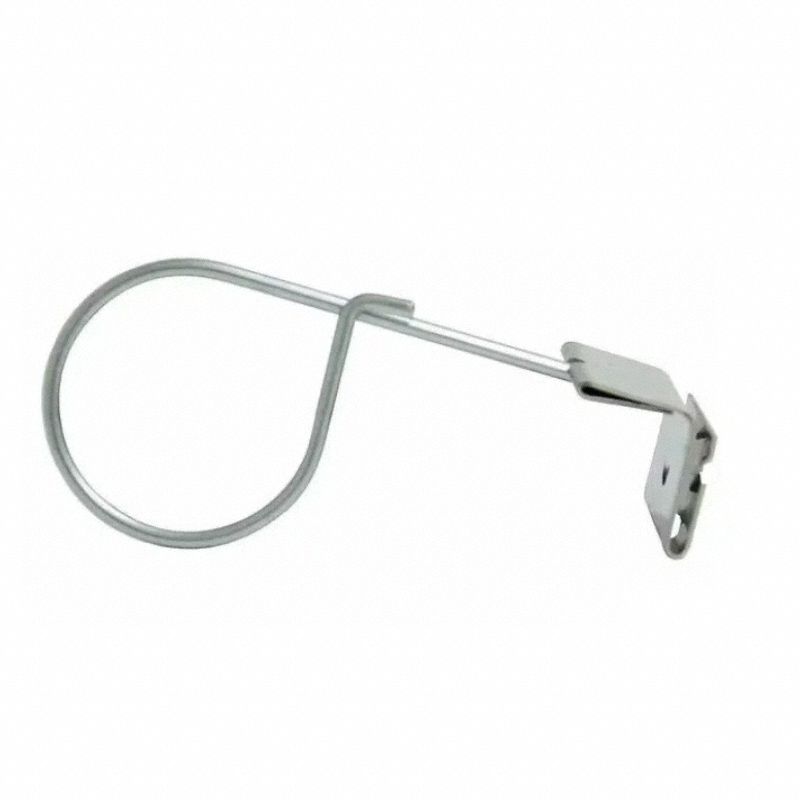 Air Filter Holding Clip: 6 in Actual Lg, 18 ga Clip Wire Gauge, Galvanized Steel, 12 PK