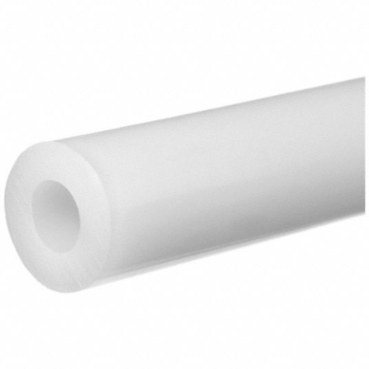 Ultra Soft Silicone Tubing: Silicone, 5/16 in ID, 7/16 in OD, 25 ft Lg,  White, Not Reinforced